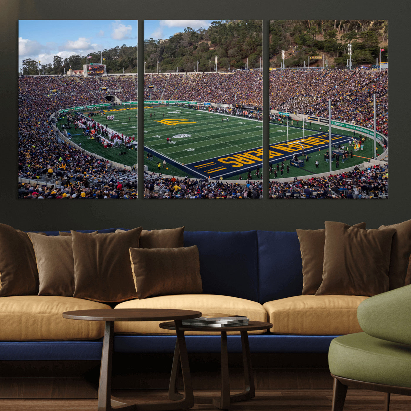 -University of California Golden Bears Football Team Print - Berkeley California Memorial Stadium Art