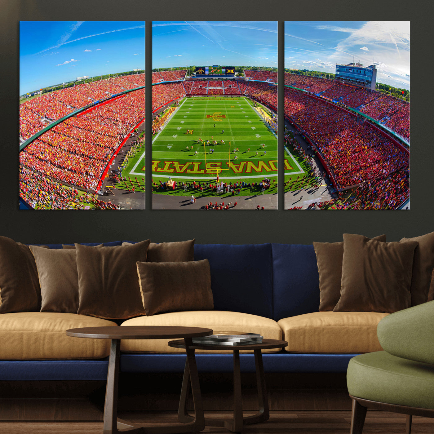 -Iowa State University Cyclones Football Team Print - Ames Jack Trice Stadium Art Canvas Print
