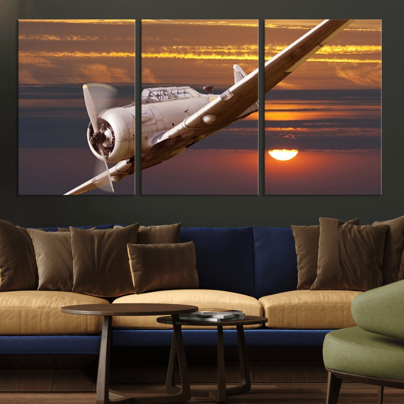 -Old War Plane Wall Art Canvas Print