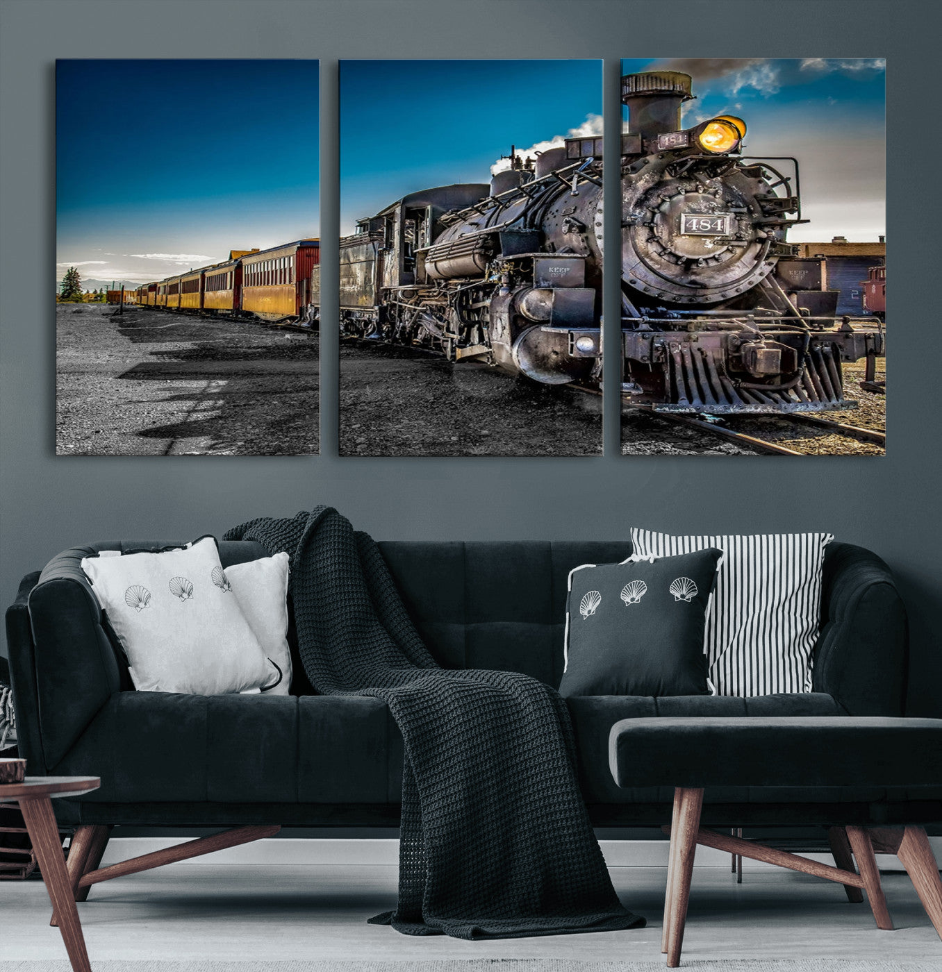 -Train Wall Art Canvas Print