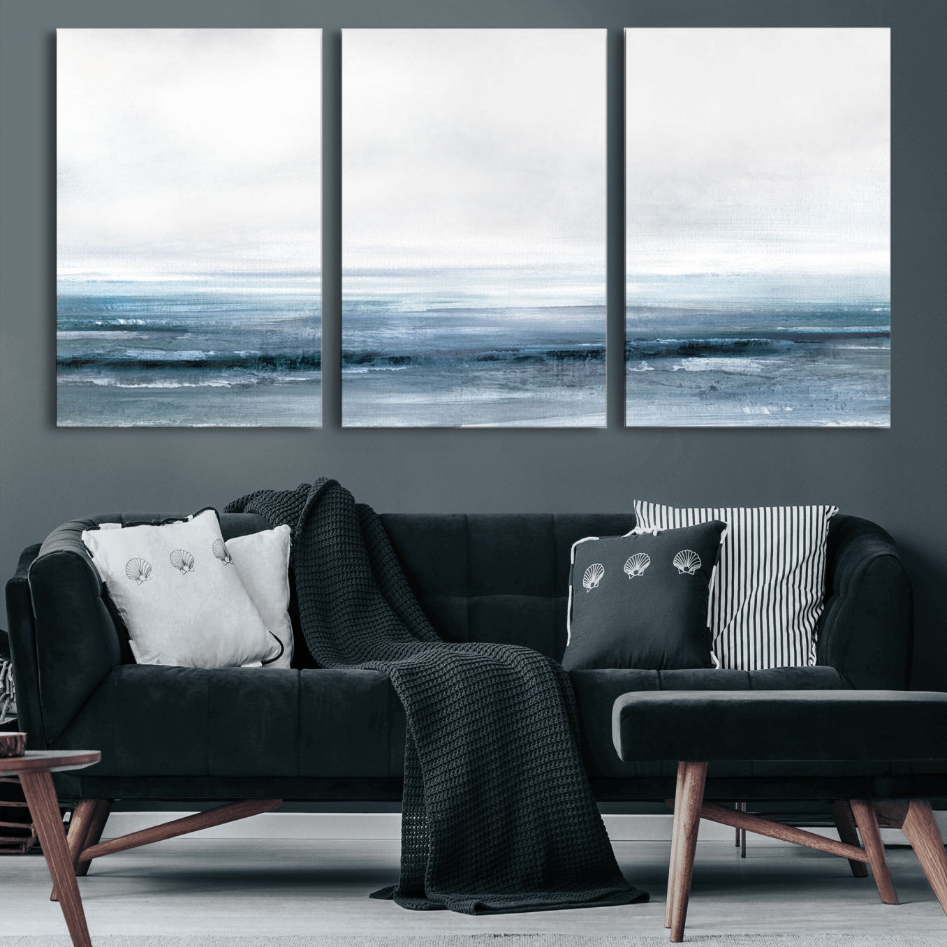 65702-MGV-CV-36X24-Blue Ocean Abstract Artwork Wall Art Canvas Print