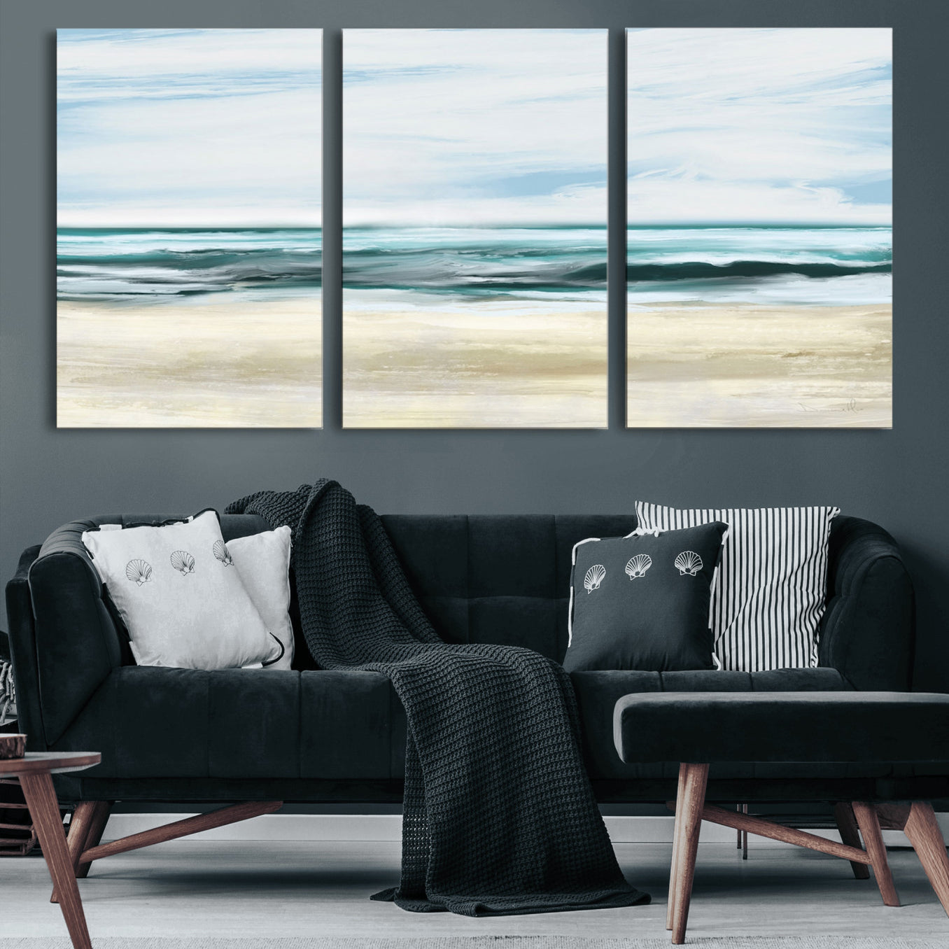 96301-MGV-CV-60X30-3P-Ocean Abstract Wall Art Canvas Print