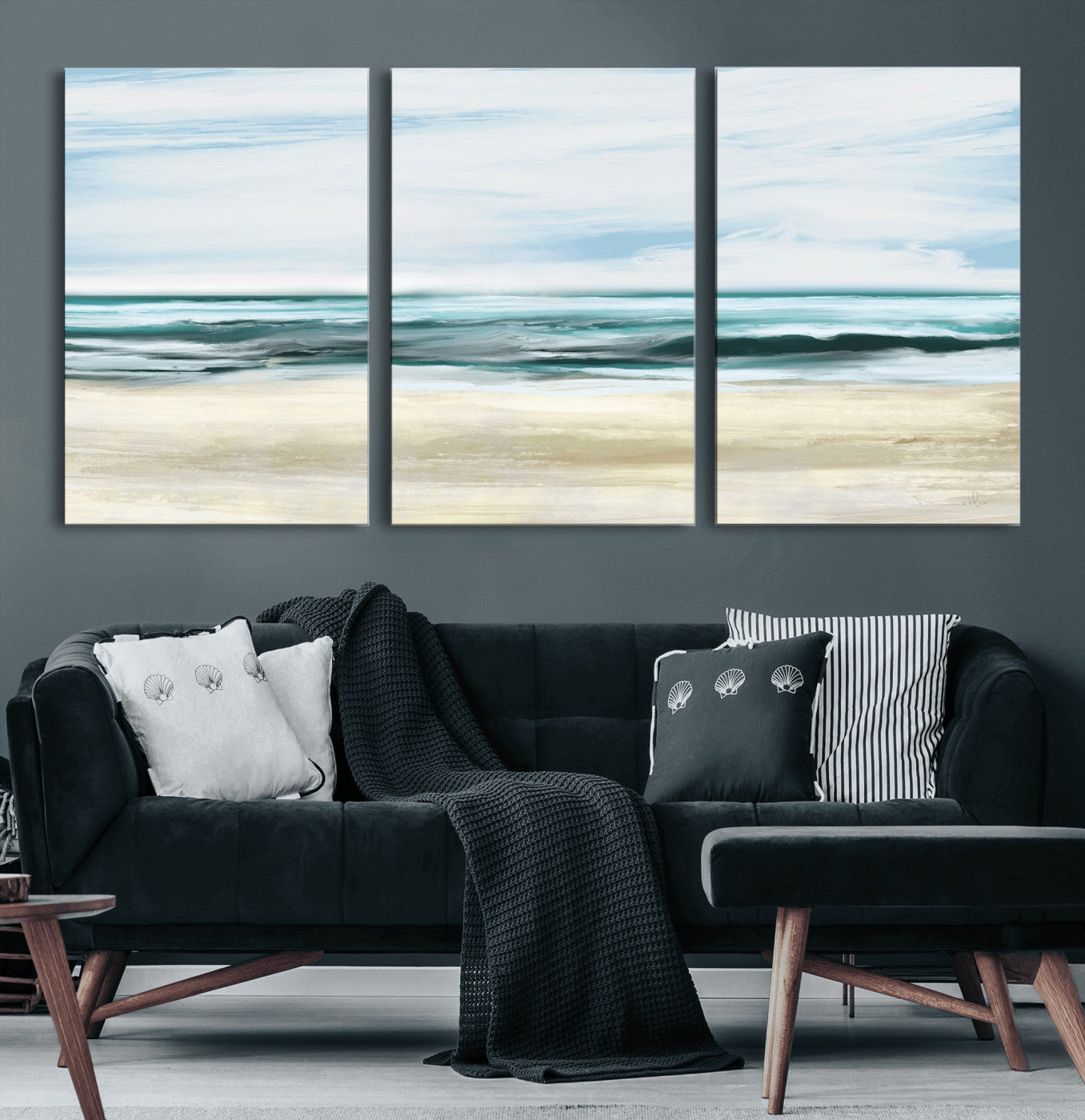 96301-MGV-CV-60X30-3P-Ocean Abstract Wall Art Canvas Print