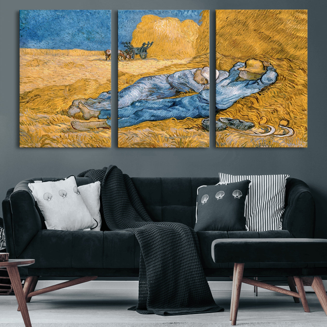 85933-MGV-CV-60X30-3P-Master Artist Vincent Van Gogh Nature Wilderness Illustrs Fine Art Canvas, Van Gogh Nature