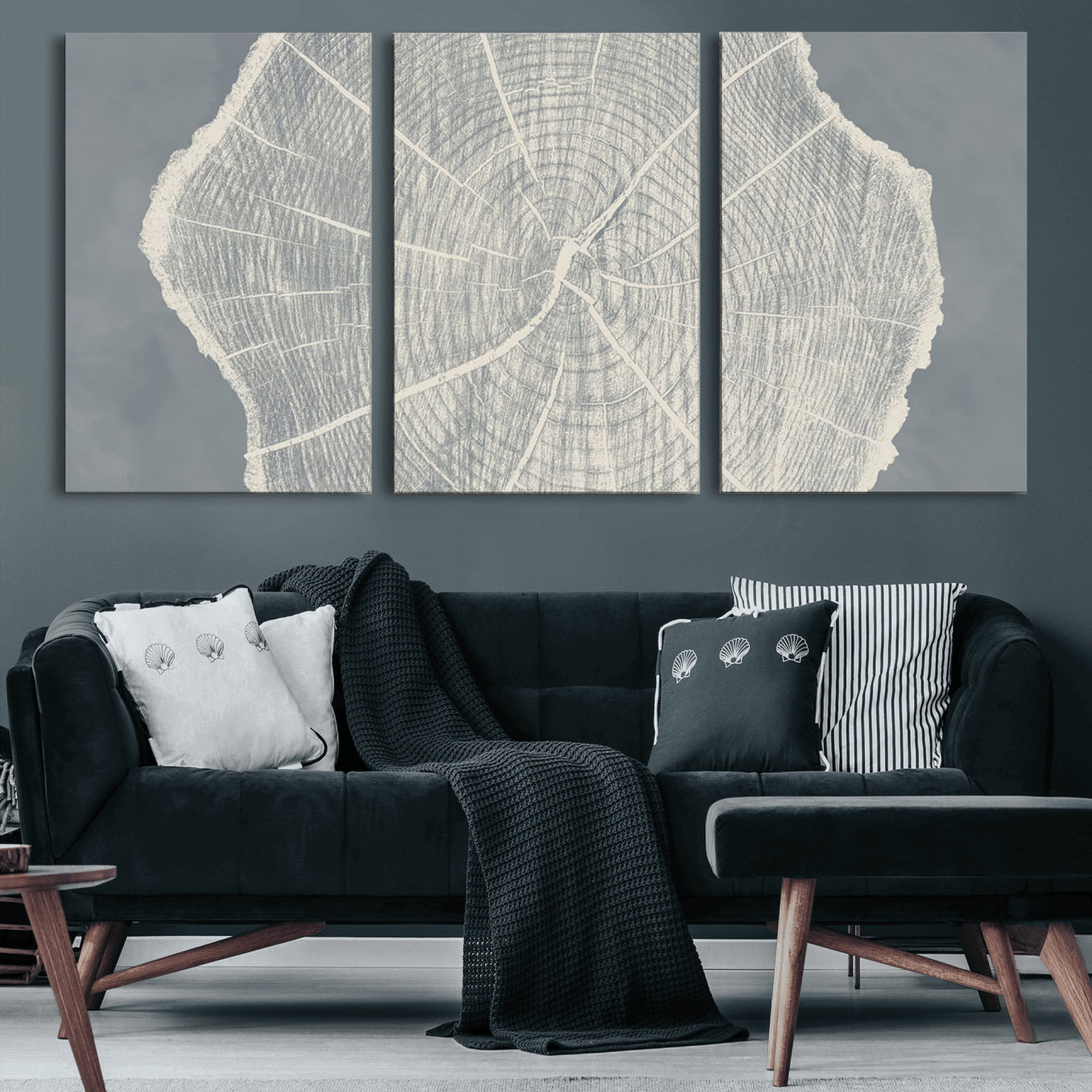 25547-MGV-CV-36X24-Abstract Tree Ring Wall Art Canvas Print – Nature-Inspired, Ready to Hang, Modern Home Decor