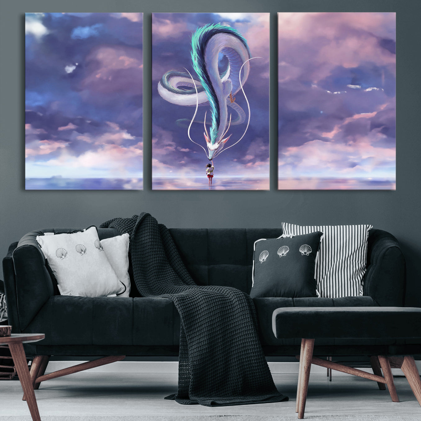 66864-MGV-CV-60X30-3P-Spirited Away Haku and Chihiro Poster - Anime Lover - Hayao Miyazaki - Studio Ghibli Poster - Anime