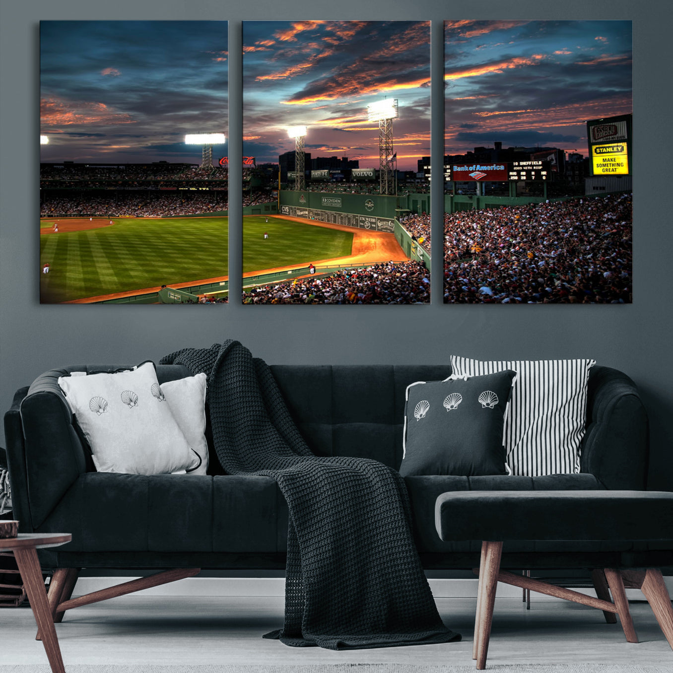 -Fenway Park Wall Art Canvas Print | Large Baseball Stadium Canvas Print for Boston Red Sox Fans |