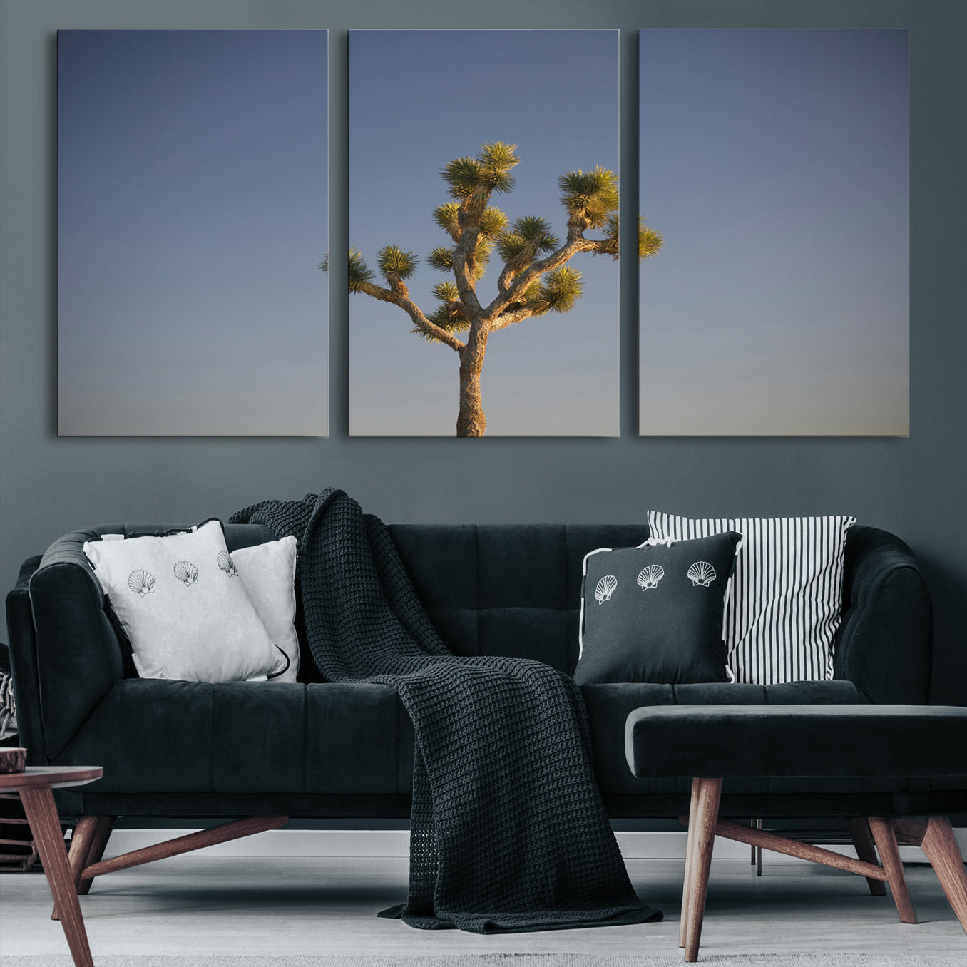 54552043-MGV-CV-36X24-Joshua Tree Wall Art Canvas Print – Framed Southwestern Desert Landscape Scene Natural Rustic Artwork for Home Office
