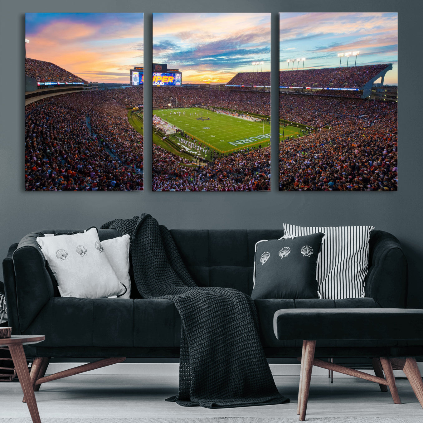 75203764-MGV-CV-36X24 - Jordan-Hare Stadium Auburn Tigers Football Stadium Canvas Wall Art