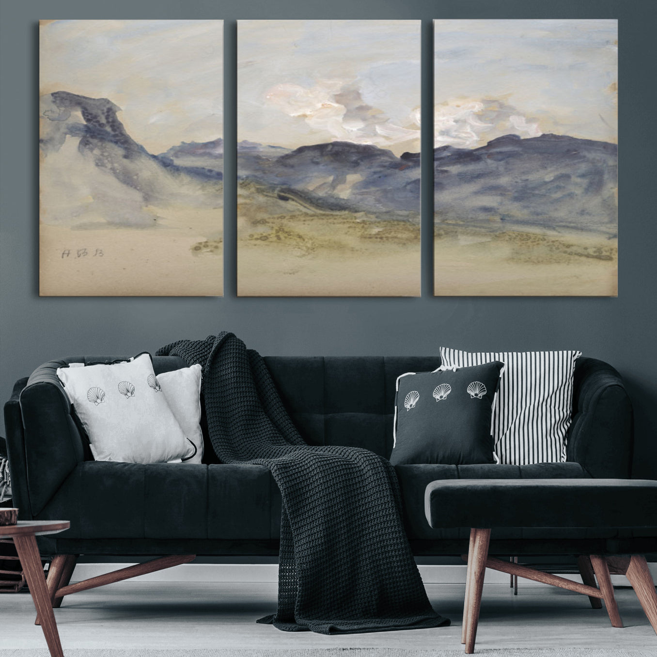 14644686-MGV-CV-36X24 - Alps Hercules Brabazon Brabazon Abstract Wall Art Canvas Print for Modern Home Decor