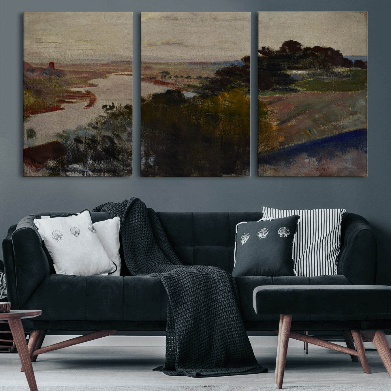 55507874-MGV-CV-36X24 - Jacek Malczewski Landscape at the Vistula Wall Art Canvas Print