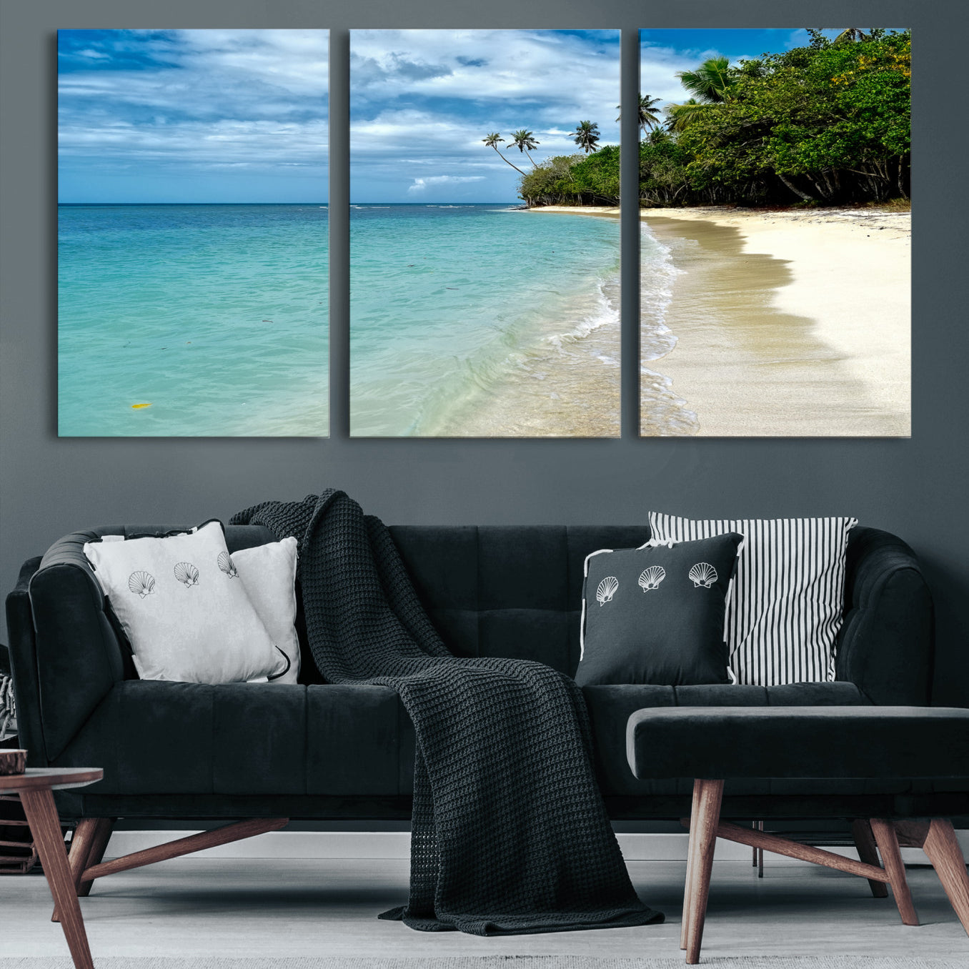 50626792-MGV-CV-36X24 - Puerto Rico Beach Paradise Wall Art – Tropical Coastal Print