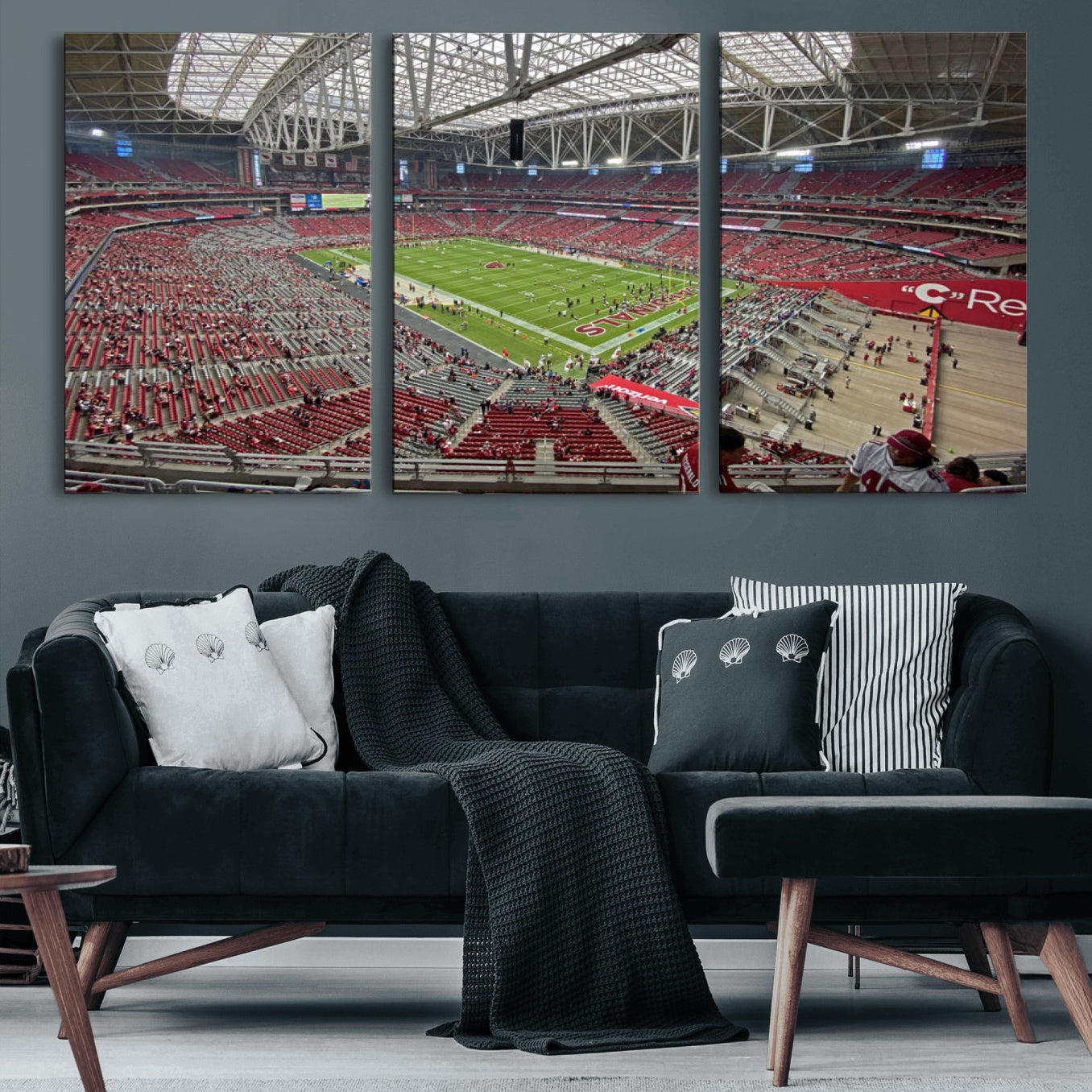 30579717-MGV-CV-36X24 - State Farm Stadium Canvas Wall Art, Arizona Cardinals Football Stadium Print, Glendale NFL Arena Panorama Artwork
