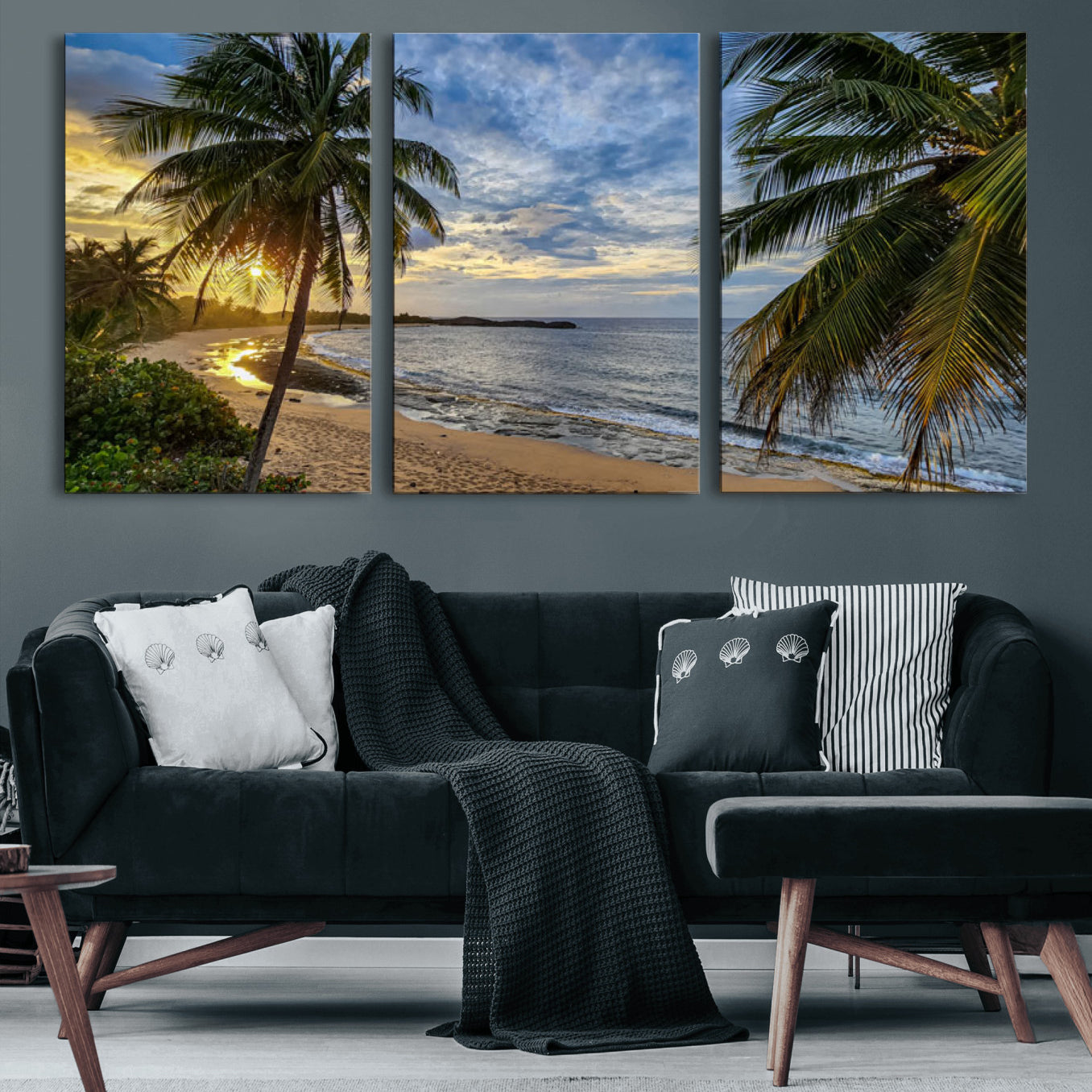 40002010-MGV-CV-36X24 - Mar Chiquita Beach Puerto Rico Canvas Wall Art, Manati Caribbean Coastal Photography Print, Tropical Ocean Sunset Decor