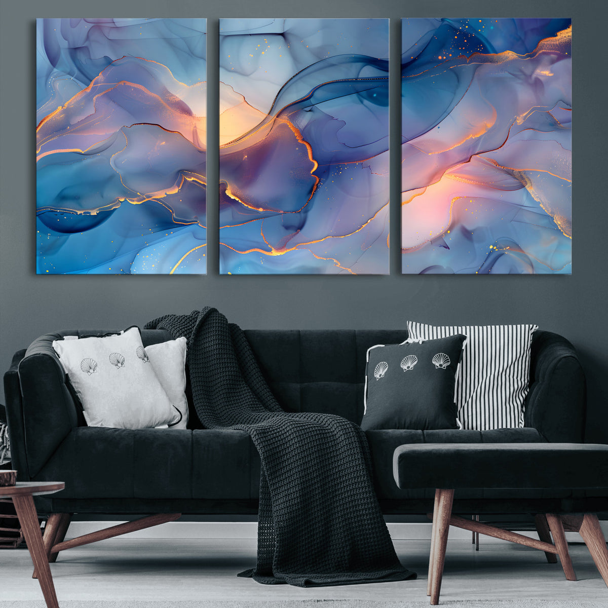 13710509-MGV-CV-36X24 - Colorful Abstract Canvas Wall Art Print, Vibrant Popup Color Art Print