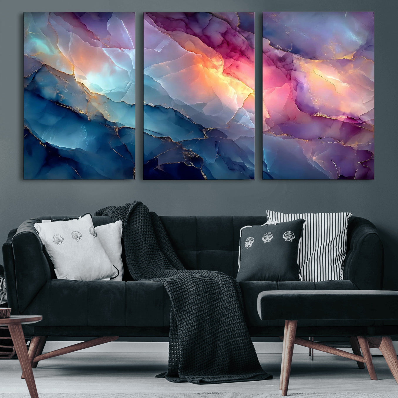 28163849-MGV-CV-36X24 - Colorful Abstract Canvas Wall Art Print, Vibrant Popup Color Art Print