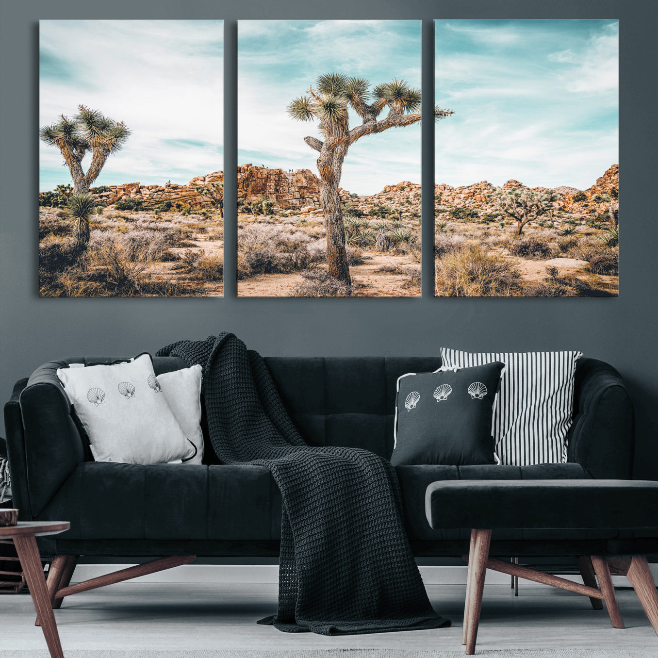 41451127-MGV-CV-36X24 - Joshua Tree National Park Canvas Wall Art Print, Desert Landscape Photography, Southwest Nature Decor - Ready to Hang