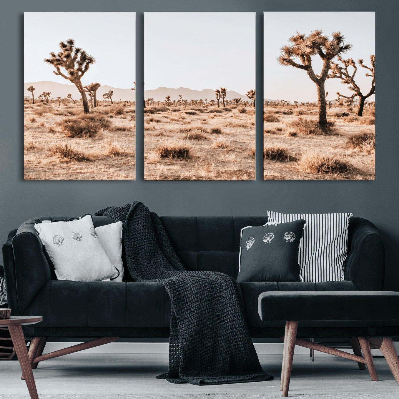 33549408-MGV-CV-36X24 - Joshua Tree Desert Canvas Wall Art Print, Desert Landscape Photography, Boho Southwest Wall Decor, Nature Canvas, Ready to Hang