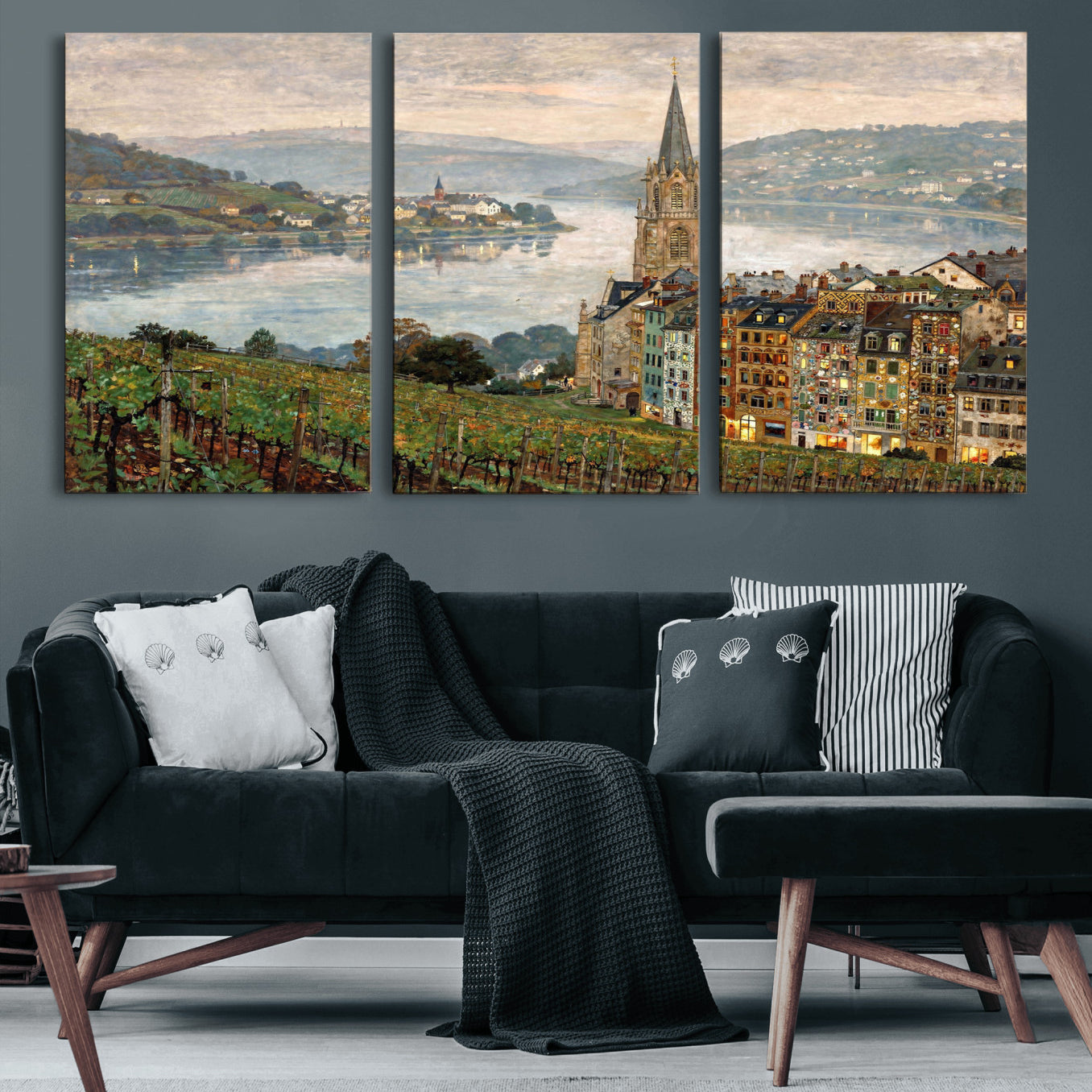 62626662-MGV-CV-36X24 - Mosel City Mosel River by Nicolai Astudin Wall Art Canvas Print