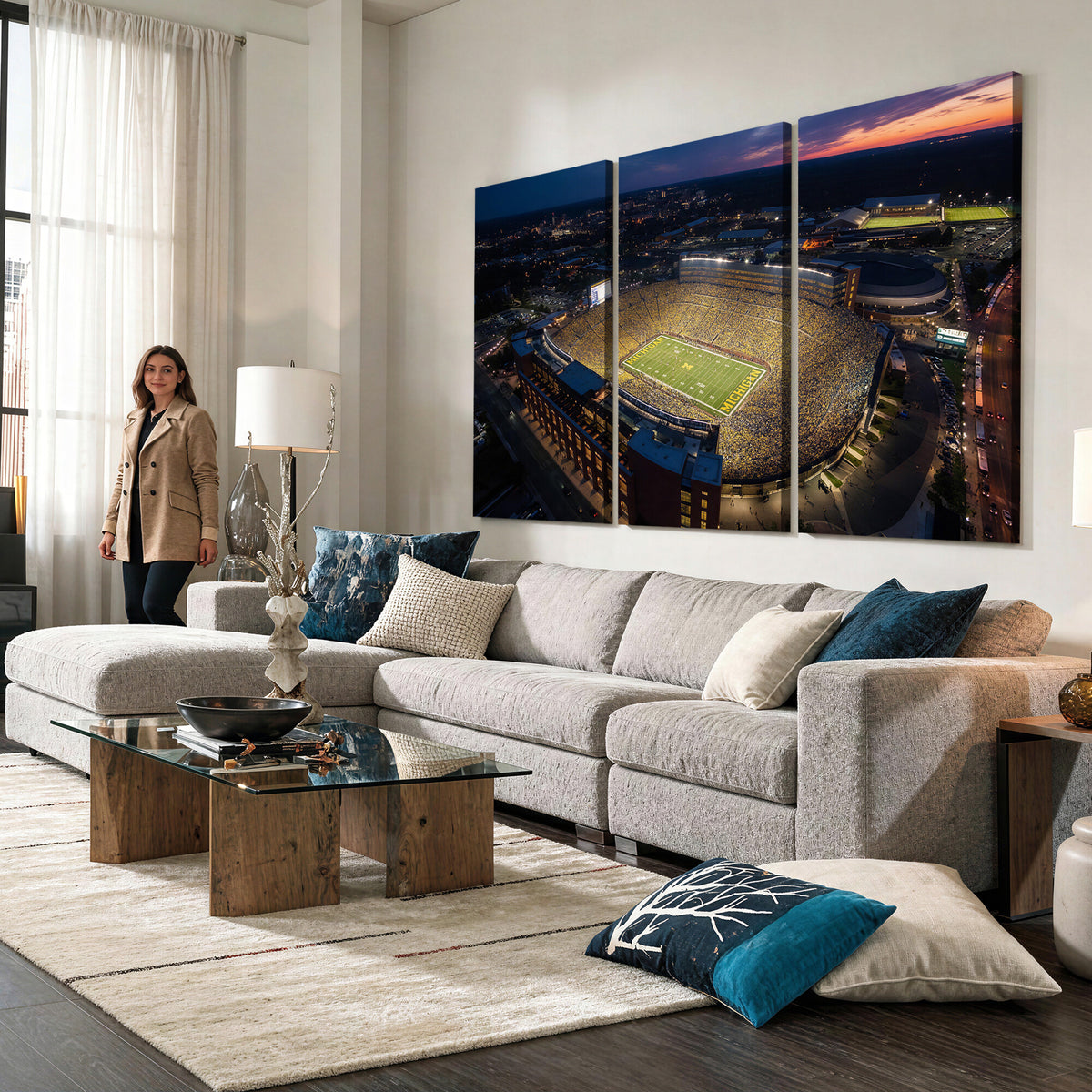61127284-MGV-CV-36X24 - Stadium Wall Art Canvas Print