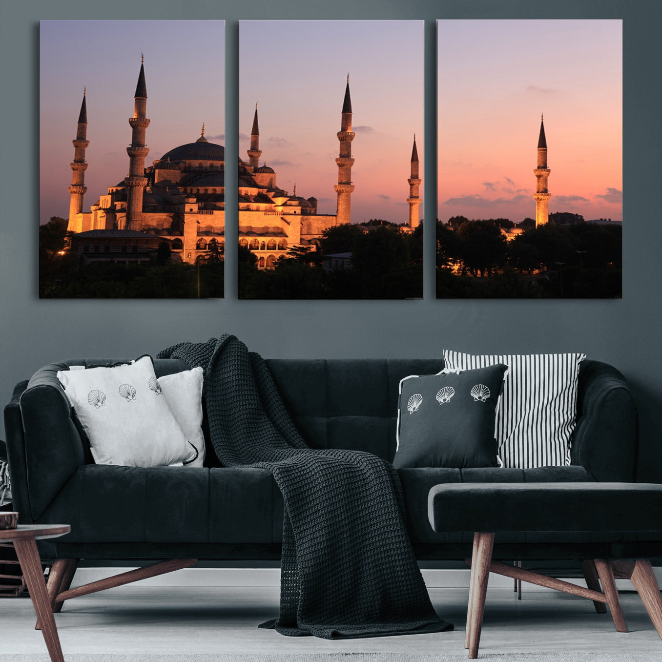 84360-MGV-CV-60X30-3P-Wall Art Turkey Istanbul Skyline Canvas Print