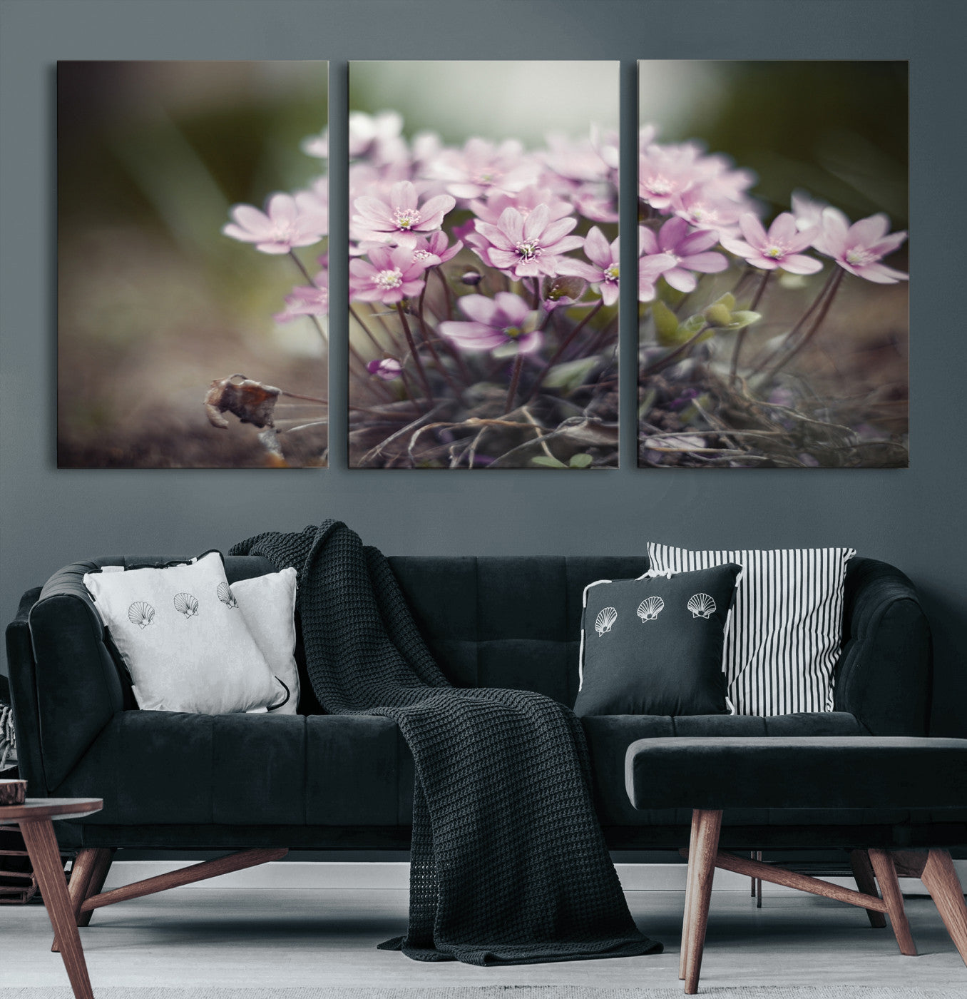 90173-MGV-CV-60X30-3P-Pink Wild Flower Canvas Print