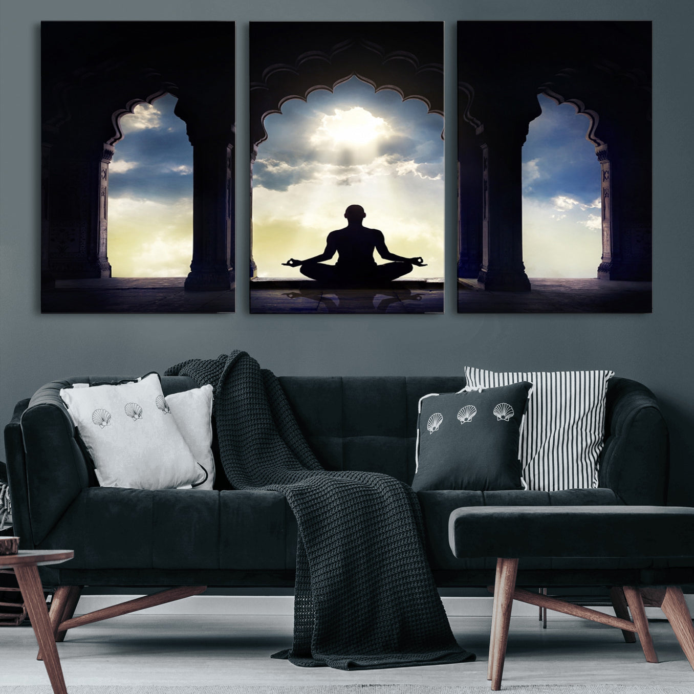 26862-MGV-CV-60X30-3P-Women and Yoga Wall Art Canvas Print