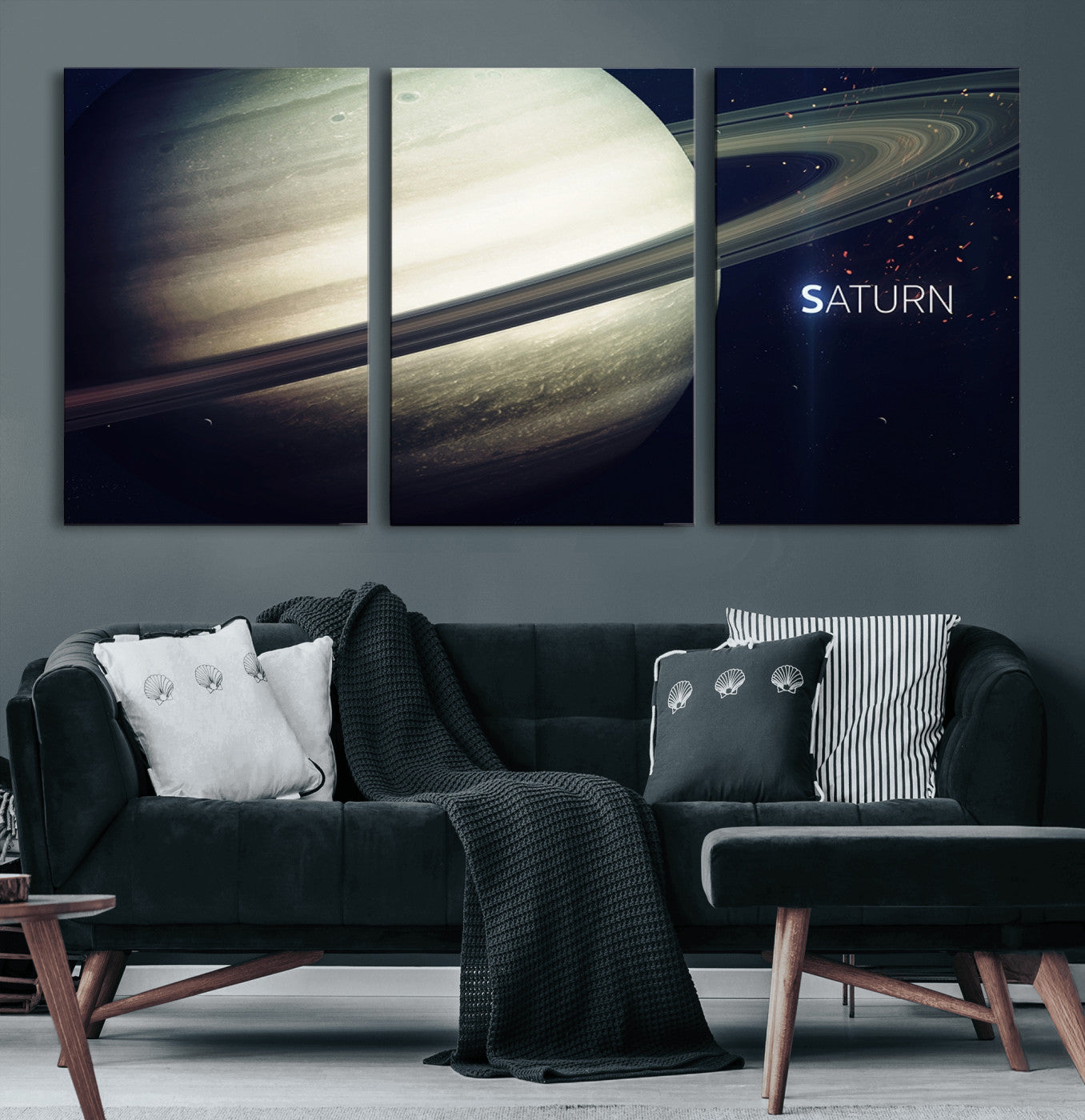 53060-MGV-CV-60X30-3P-Framed Saturn Wall Art Canvas Print