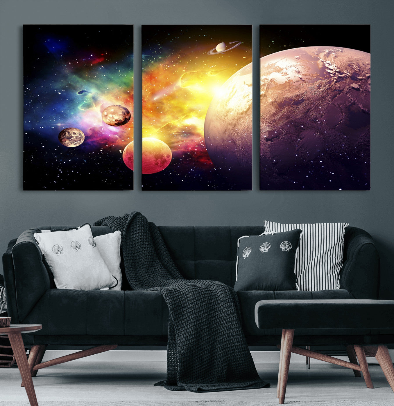 51843-MGV-CV-60X30-3P-Space and Galaxy Canvas Print