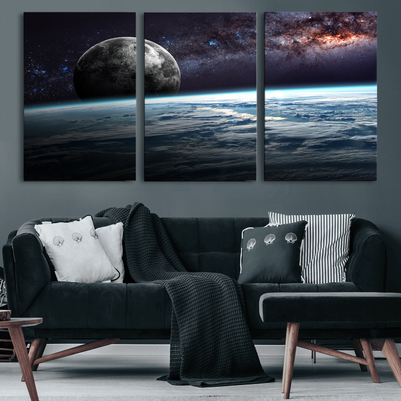 22395-MGV-CV-60X30-3P-Space and Planet Canvas Print