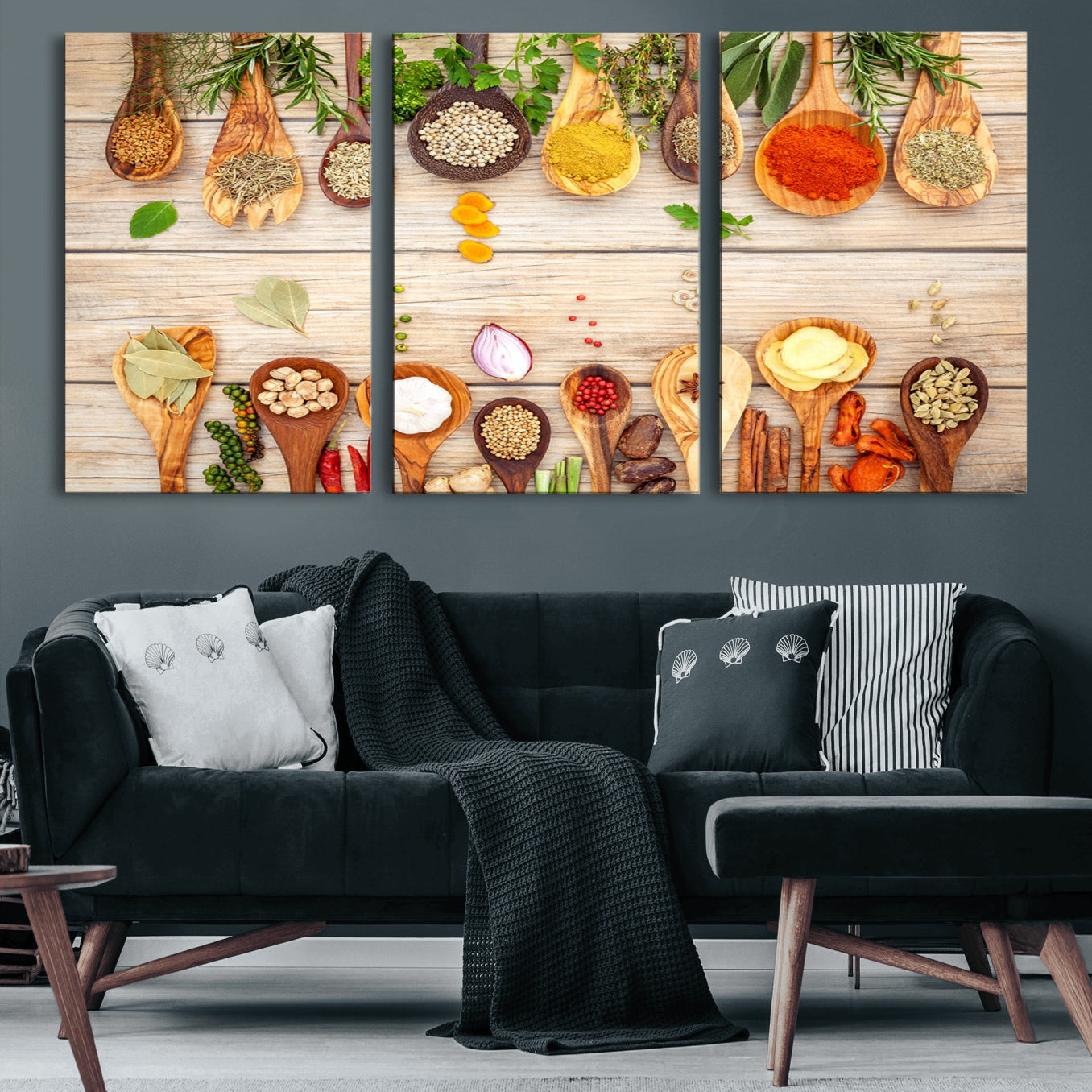 29667-MGV-CV-60X30-3P-Kitchen Spice on the Table Wall Art, Kitchen Spice Wall Art Canvas Print