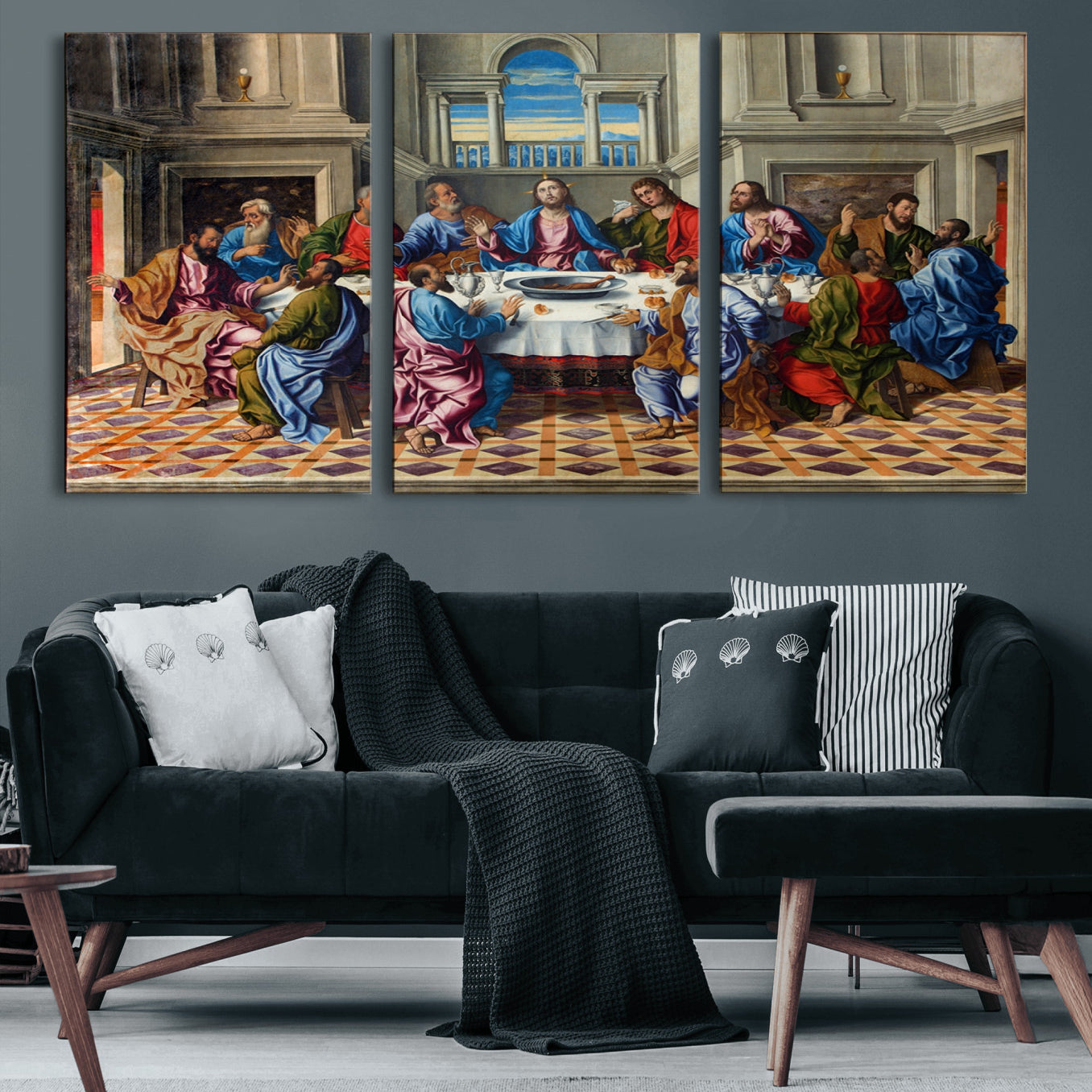 MGV-CV-60X30-3P - The Last Supper Multi Panel Canvas Wall Art