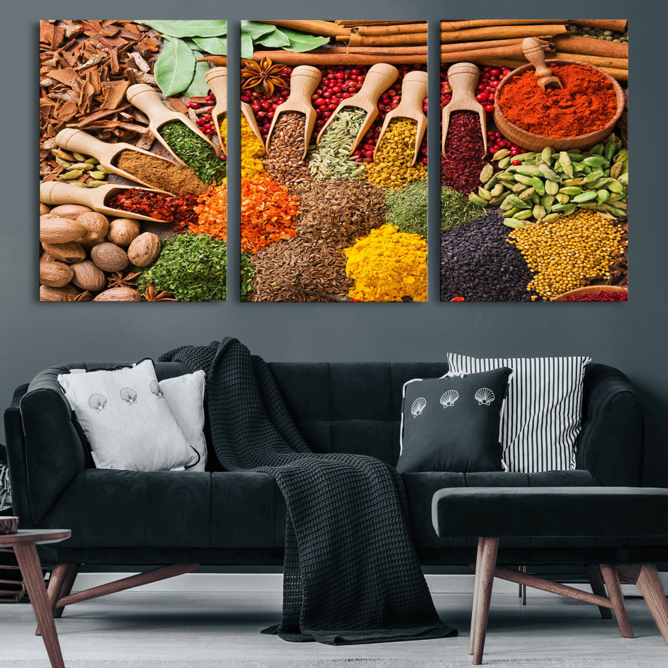 53954-MGV-CV-60X30-3P-Spices Kitchen Wall Art Canvas Print