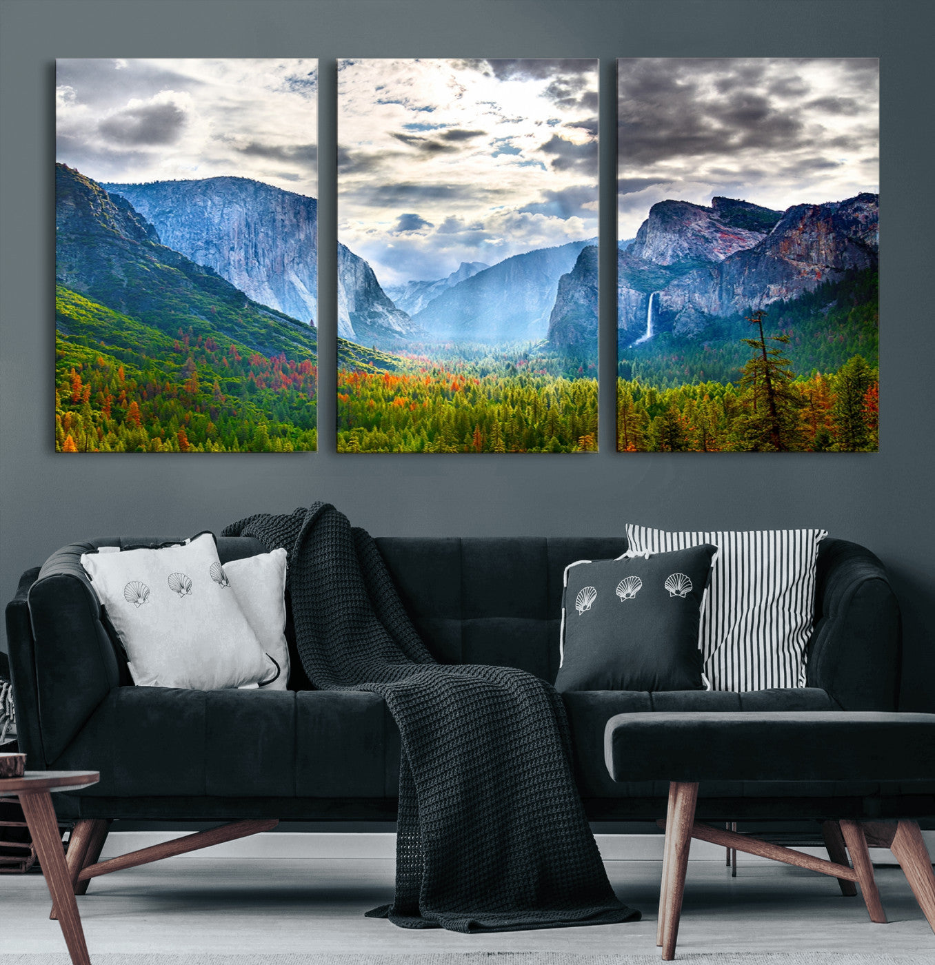 45909-MGV-CV-60X30-3P-Yosemite National Park El Capitan Landscape Wall Art, Yosemite National Park El Capitan Canvas Print