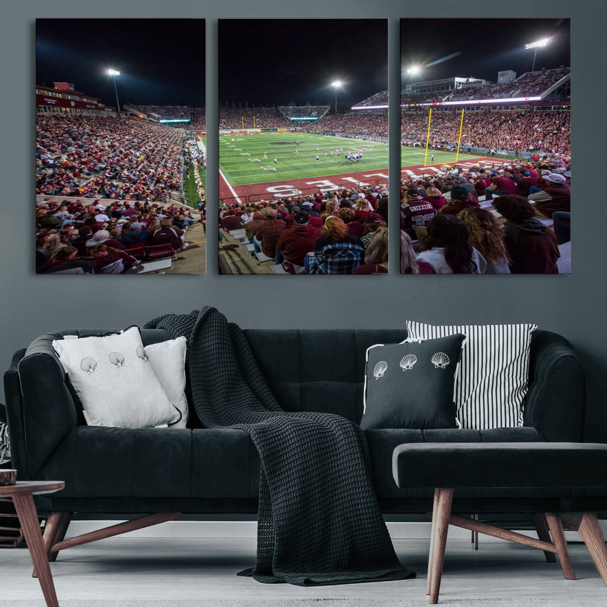 56191-MGV-CV-36X24 - Washington Grizzly Stadium American Football Wall Art Canvas Print, Sports Wall Art Print, Game Room Decor-1