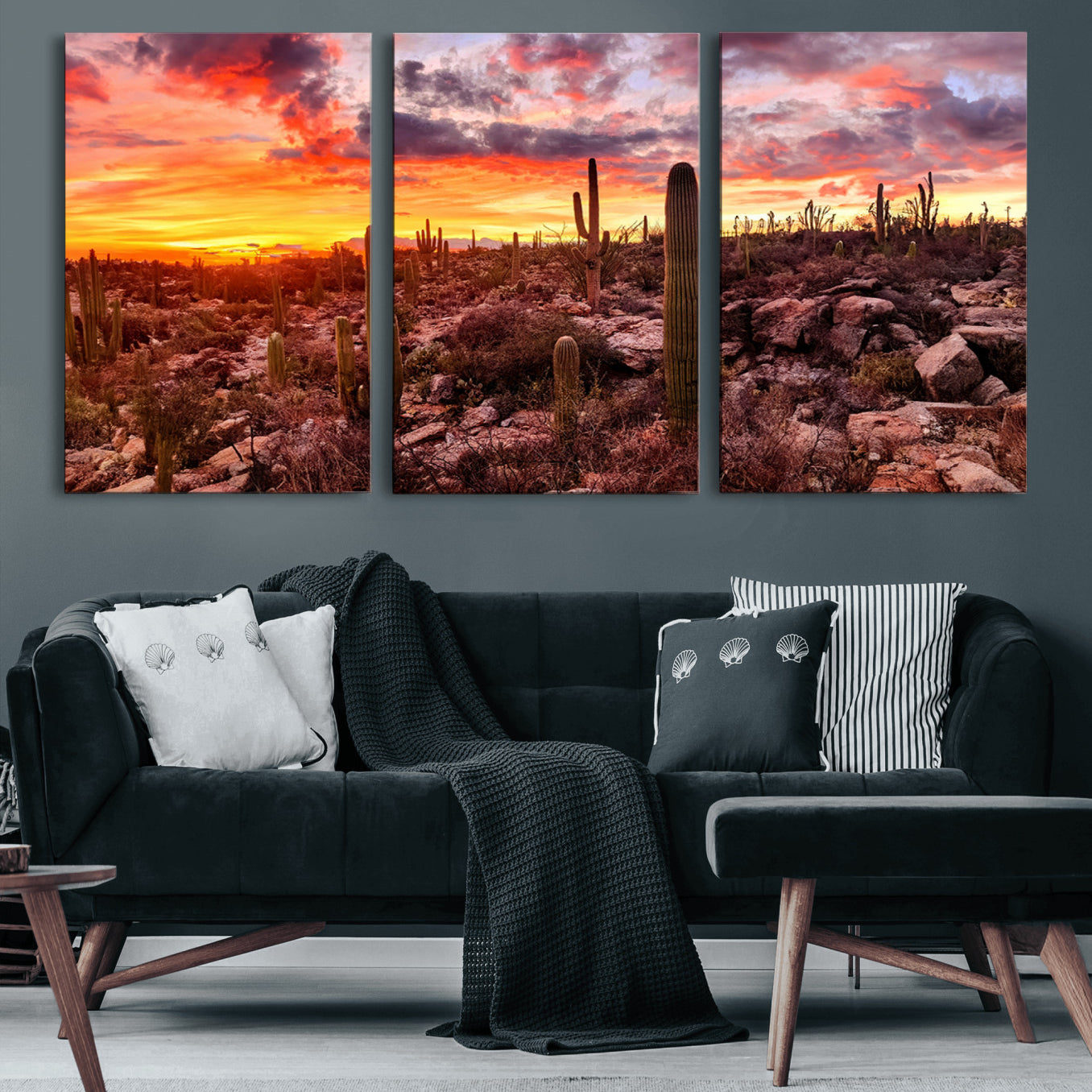 18067-MGV-CV-60X30-3P-Arizona Desert Print, Western Cowboy Wall Art Print