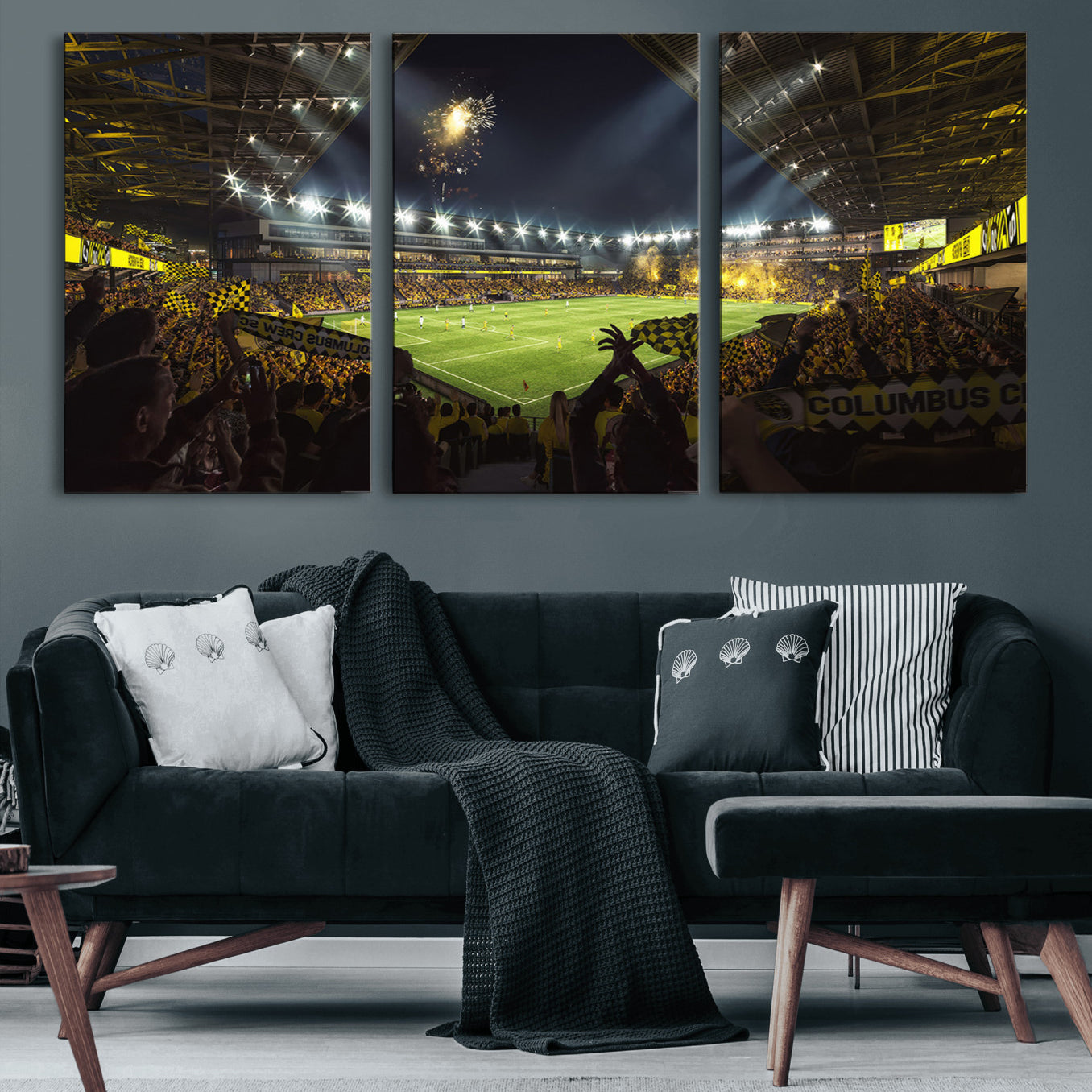 51122-MGV-CV-36X24-Columbus Crew Soccer Team Print - Columbus Crew Stadium Wall Art Canvas Print