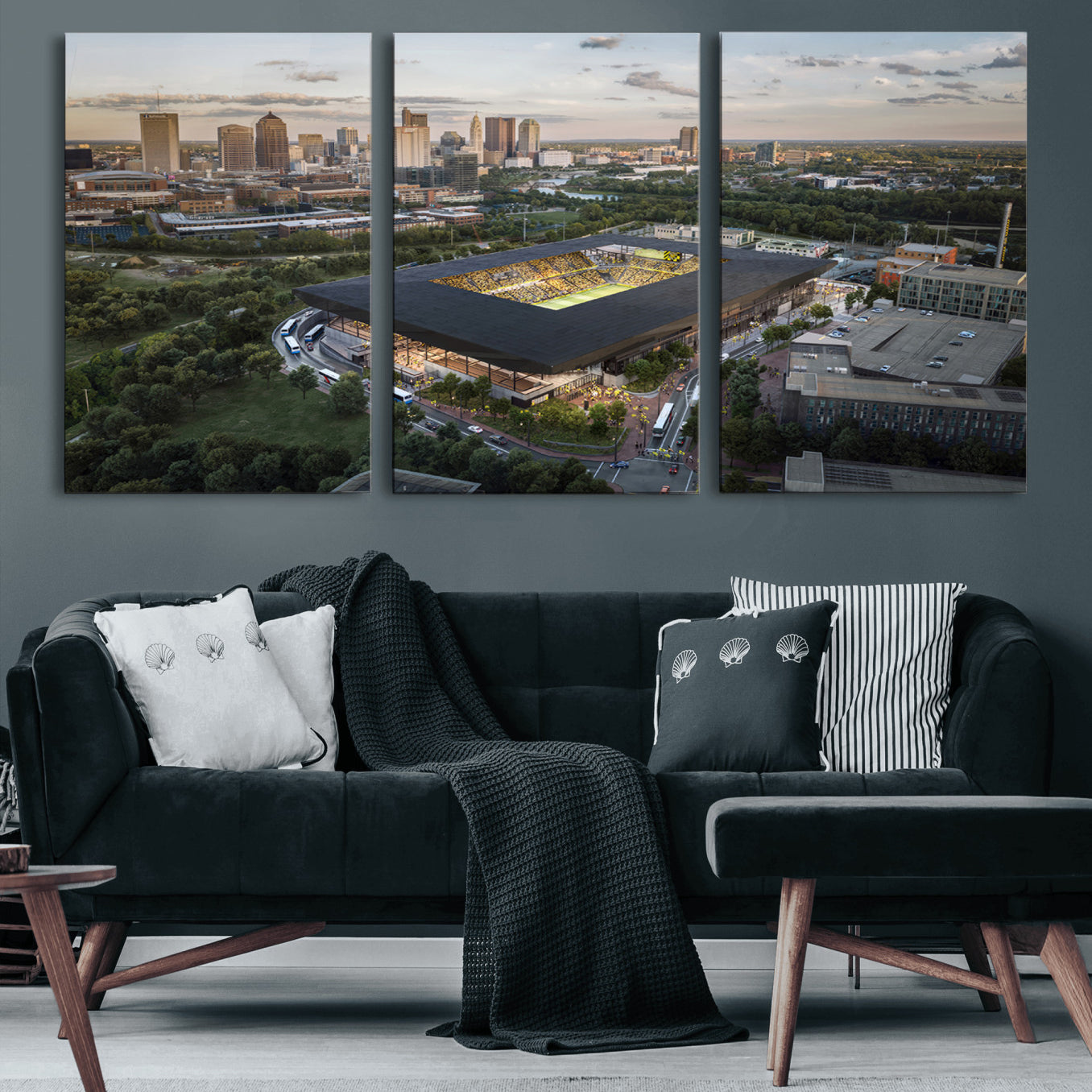 90971-MGV-CV-60X30-3P-Columbus Crew Soccer Team Print - Columbus Crew Stadium Wall Art, Columbus Crew Soccer Wall Art