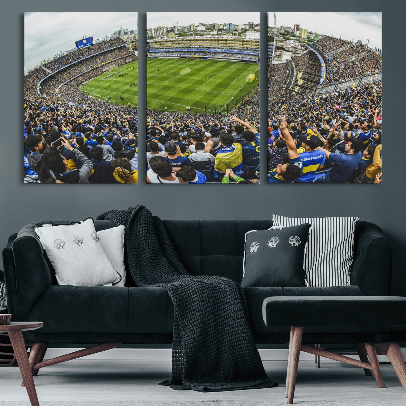 63839-MGV-CV-36X24-Boca Juniors Soccer Team Print Wall Art - Buenos Aires Bombonera Stadium Canvas Print