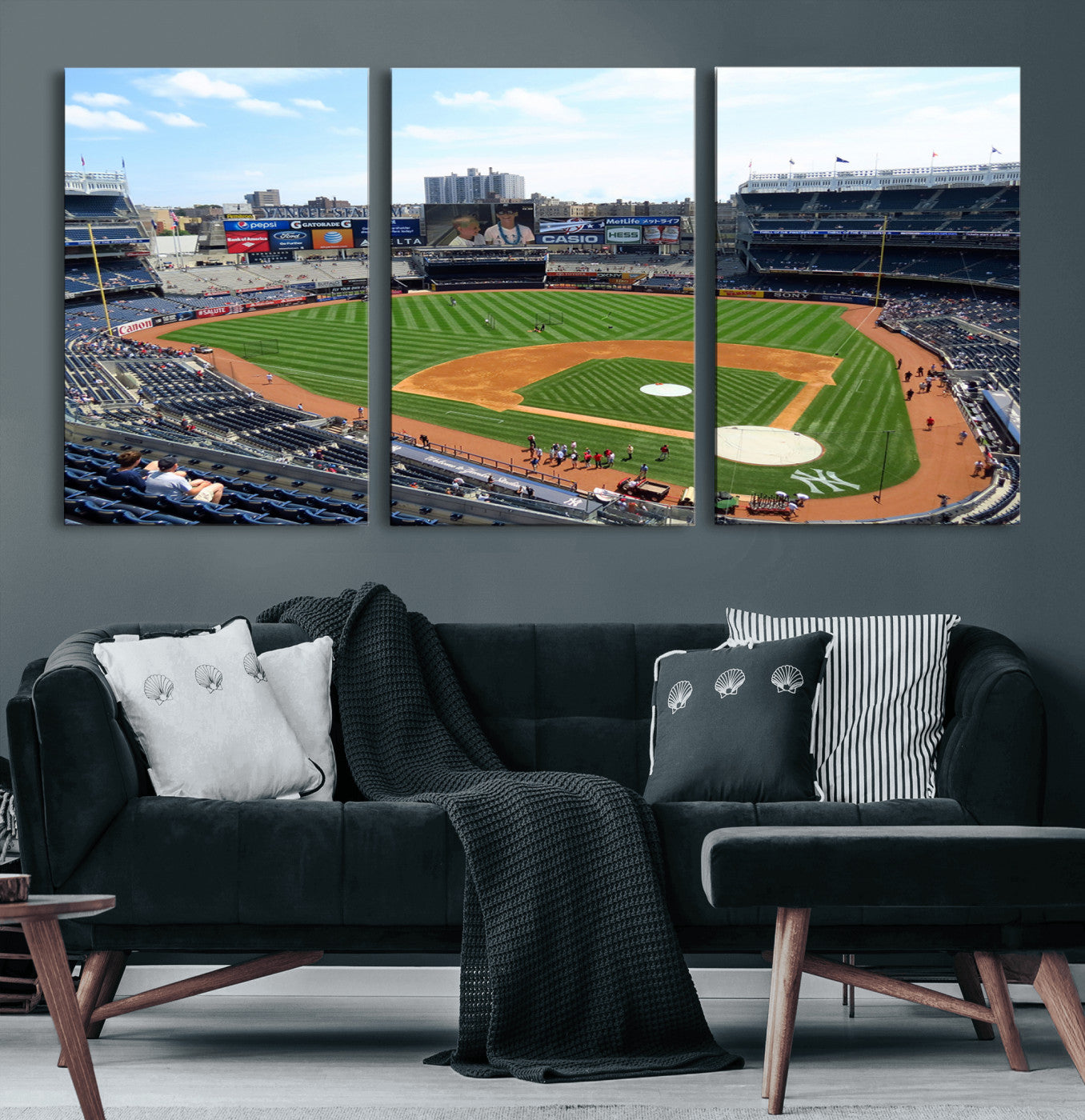 98047-MGV-CV-60X30-3P-Buffalo Bills Stadium Wall Art - Buffalo Bills Decor- NFL Fans Gift, Perfect Sports Decor for Living