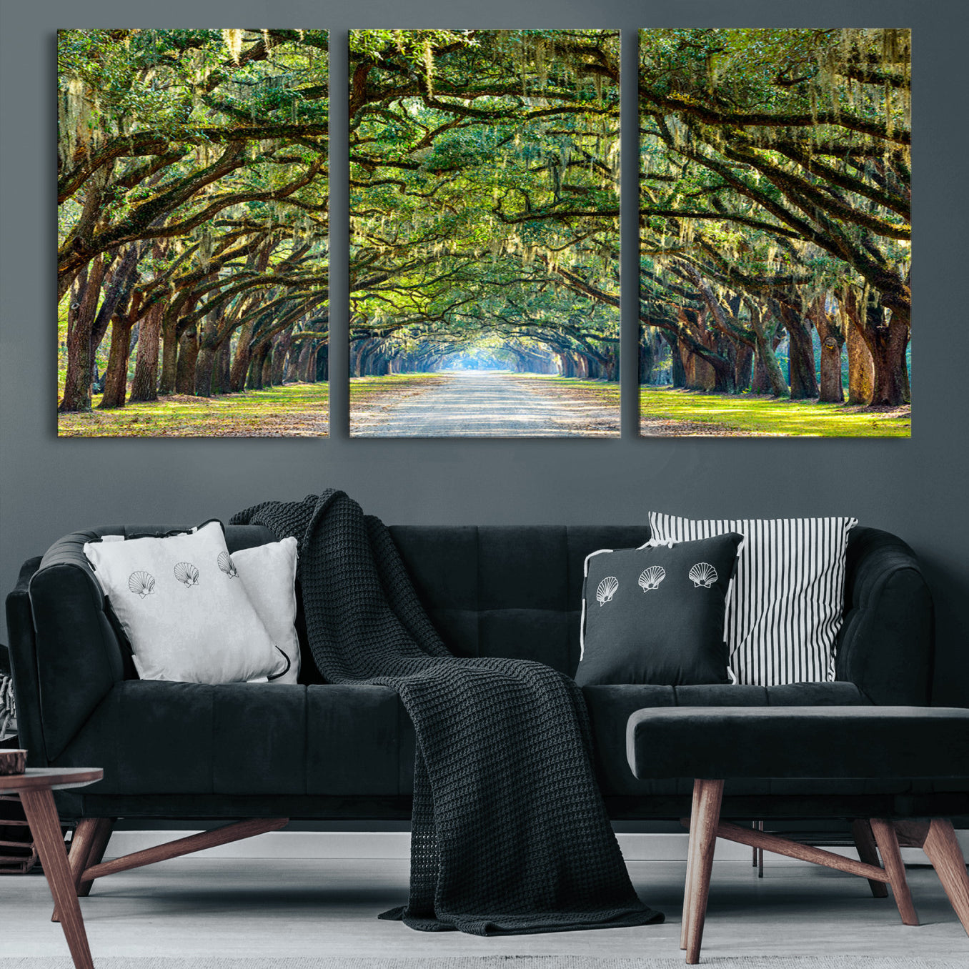 45881-MGV-CV-60X30-3P-Wormsloe State Plantation Driveway Wall Art Canvas Print