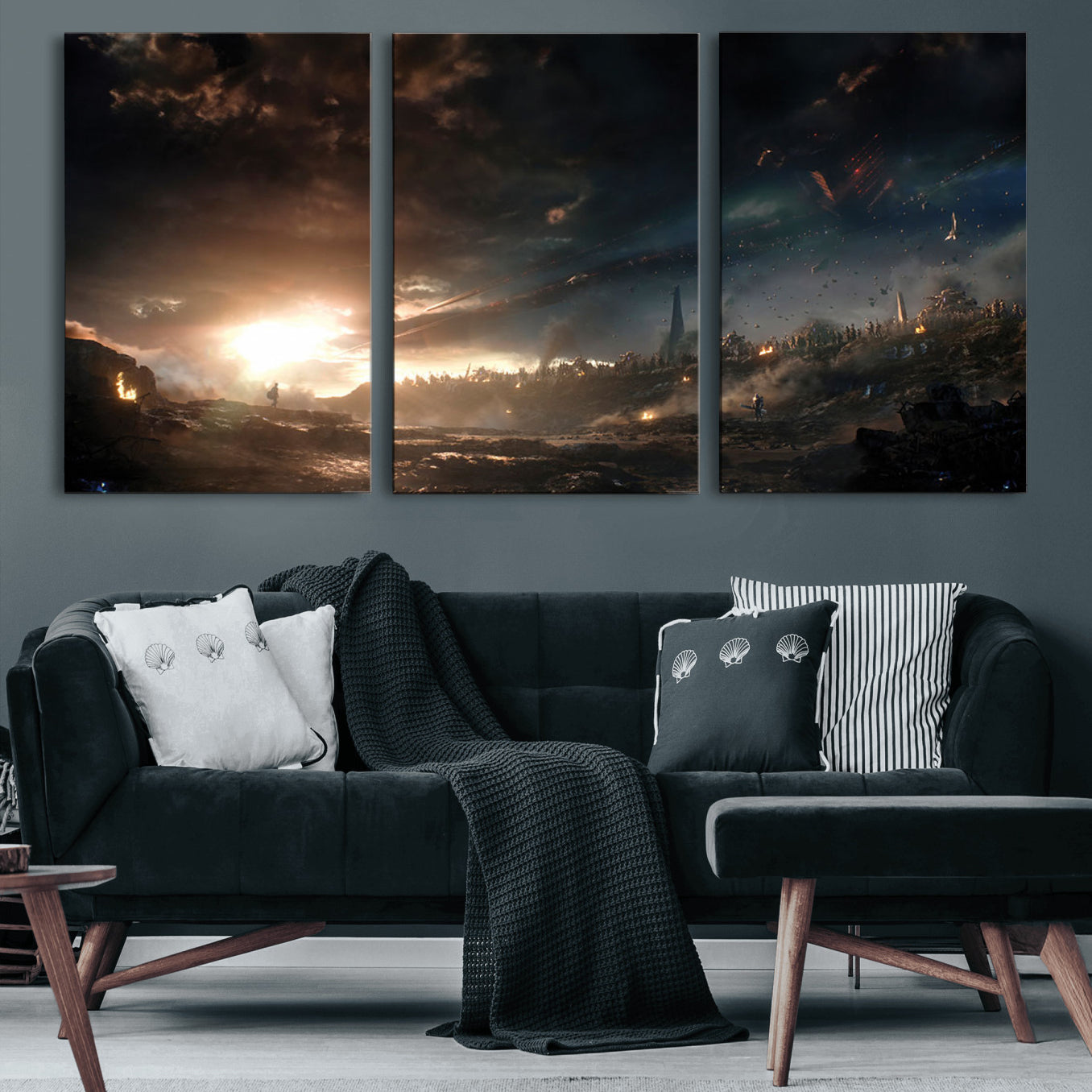 58617-MGV-CV-60X30-3P-Avengers Planet Wall Art Canvas Print