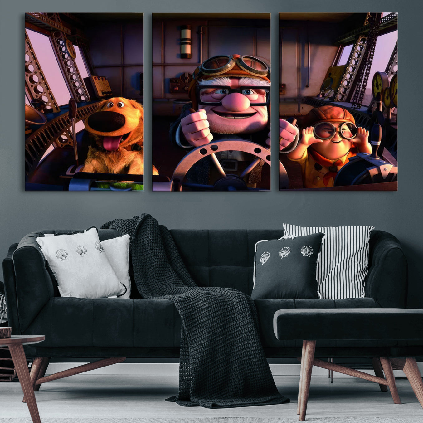 81690-MGV-CV-60X30-3P-Carl Russel And Dog, Movie Up Poster, Movie Up Wall Art, Movie Up Poster Print, Carl