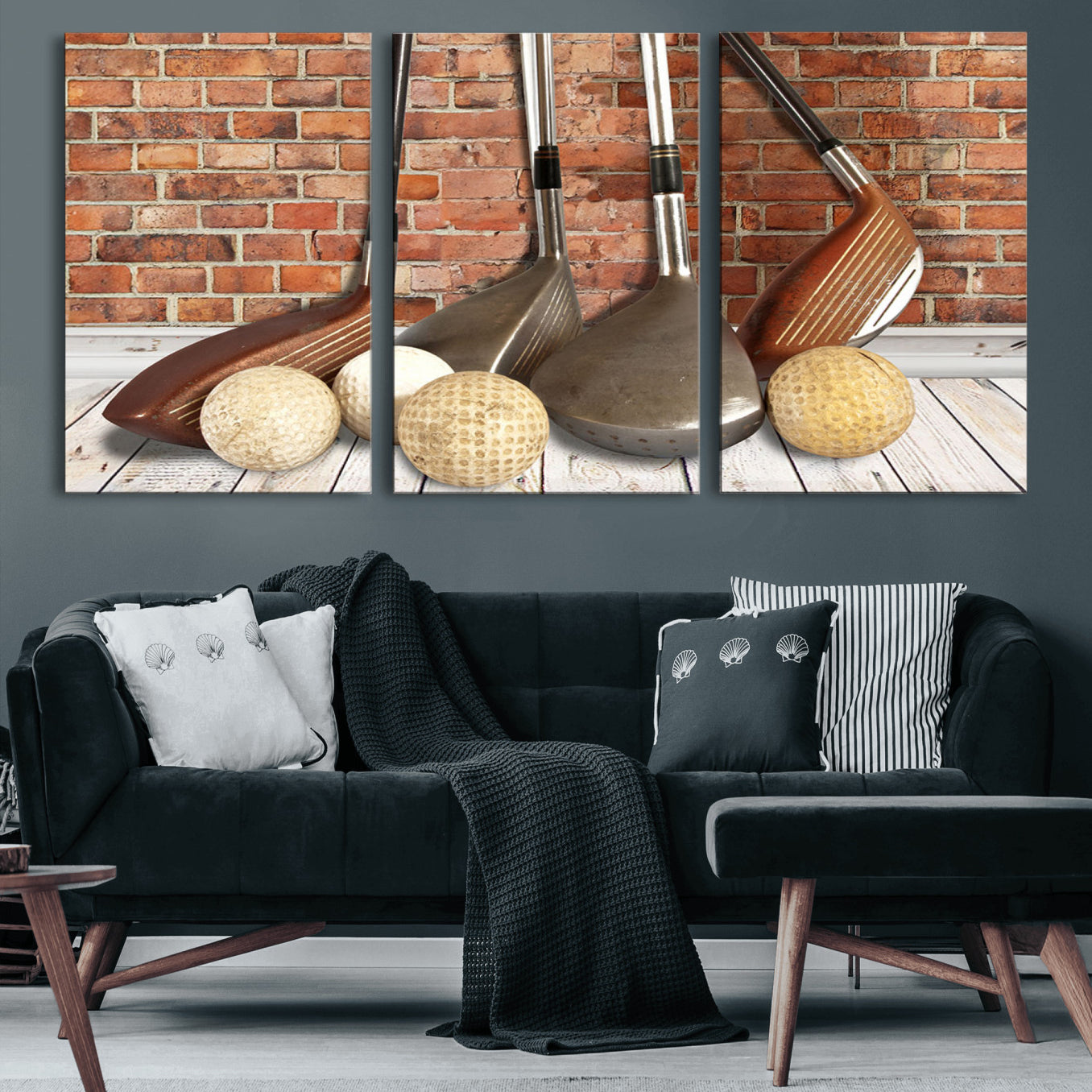 -Vintage Golf Ball Wall Art Canvas Print | Golf Decor for Man Cave or Office | Ready to Hang and