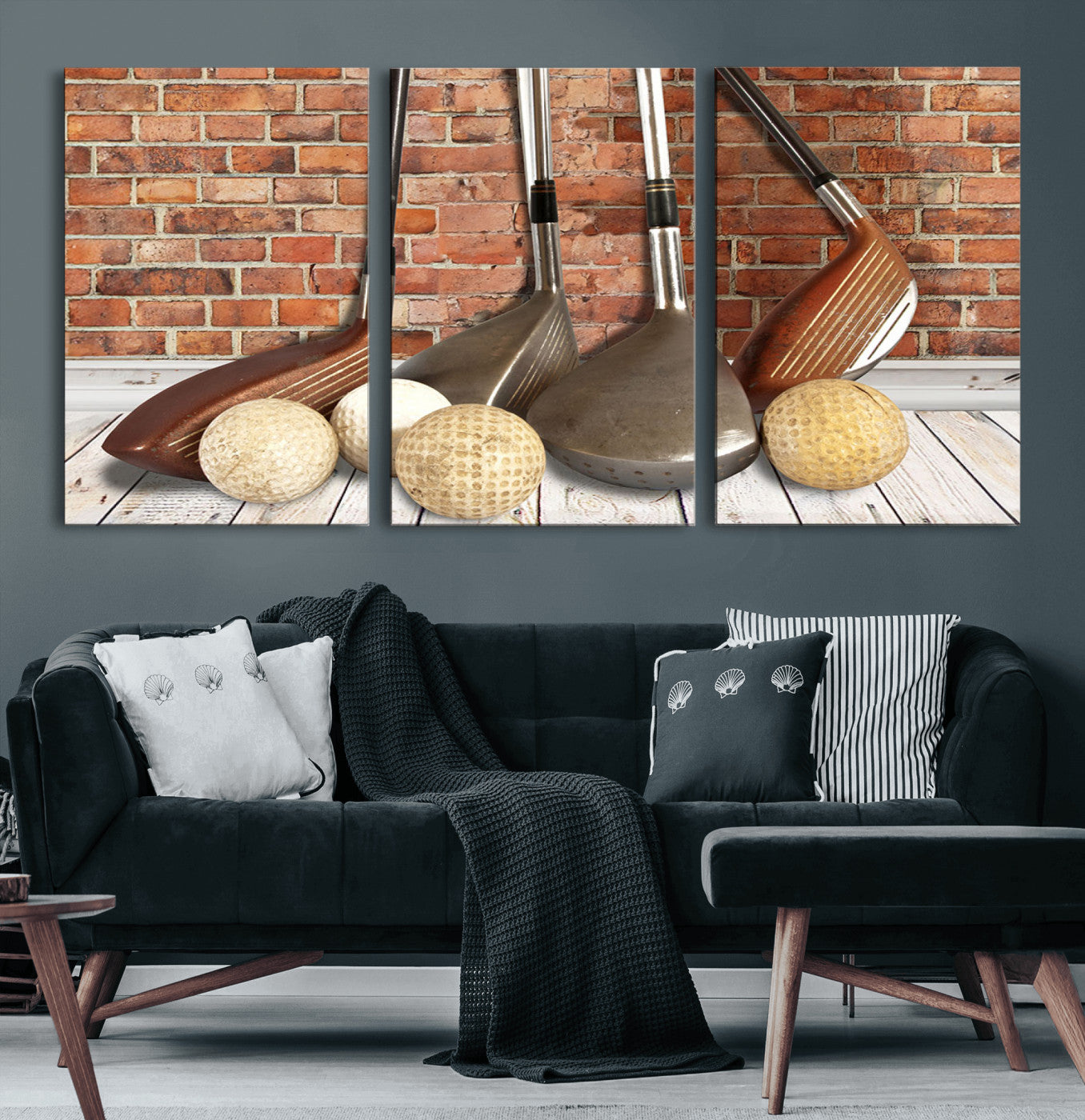 71818-MGV-CV-36X24-Vintage Golf Ball Wall Art Canvas Print | Golf Decor for Man Cave or Office | Ready to Hang and