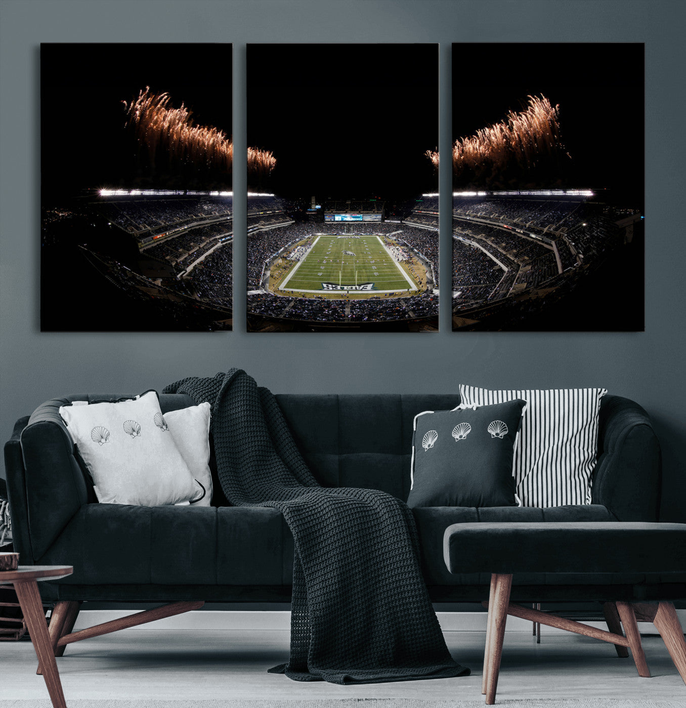 89680-MGV-CV-60X30-3P-Eagles Field Stadium Wall Art | Philadelphia Eagles Football Team Print - Philadelphia Lincoln