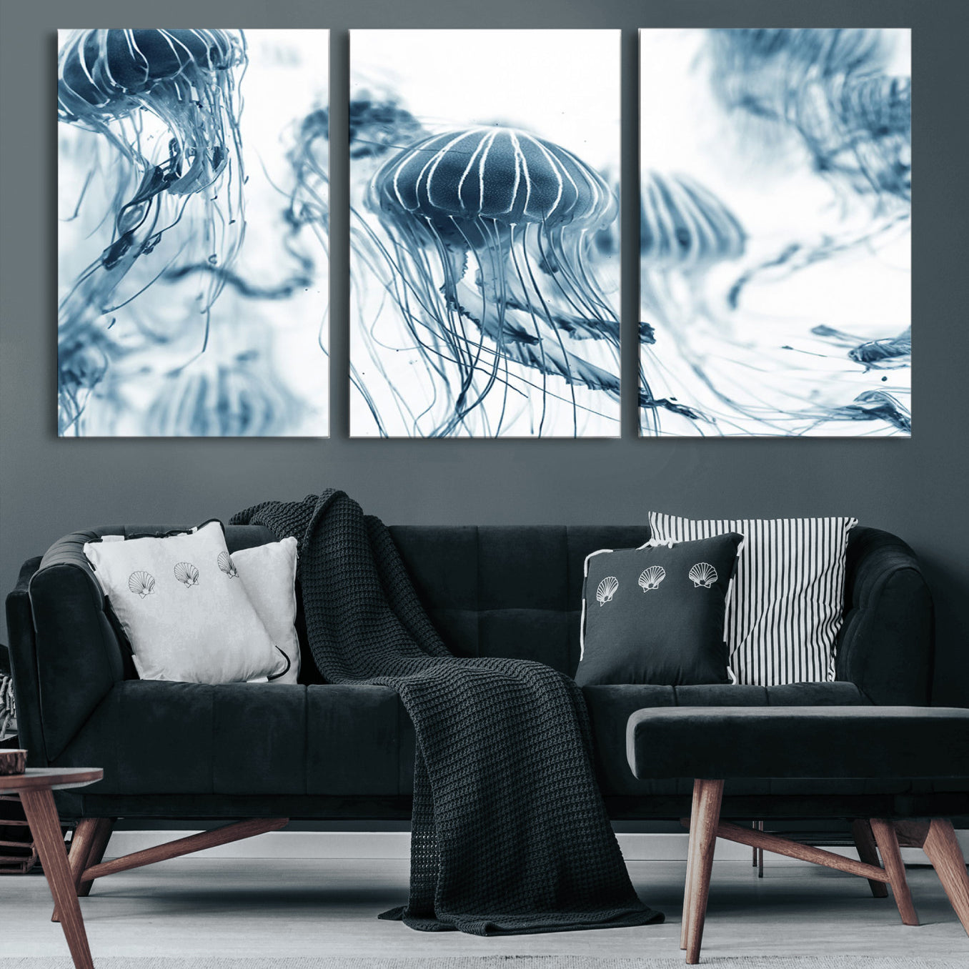 15482-MGV-CV-60X30-3P-Abstract Jellyfish Canvas Print Wall Art