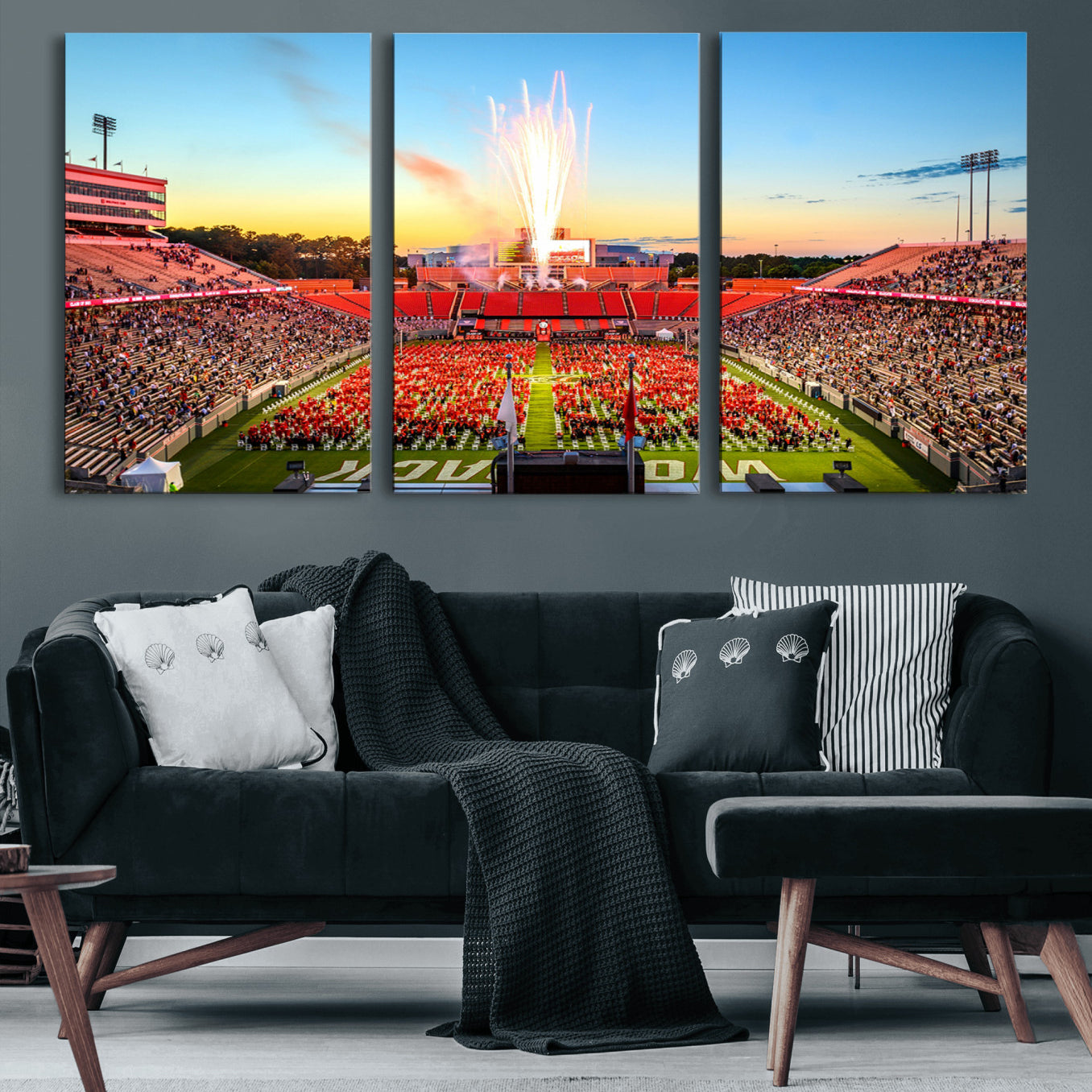 -North Carolina State University Canvas Print, North Carolina State University Wolfpack Football Team