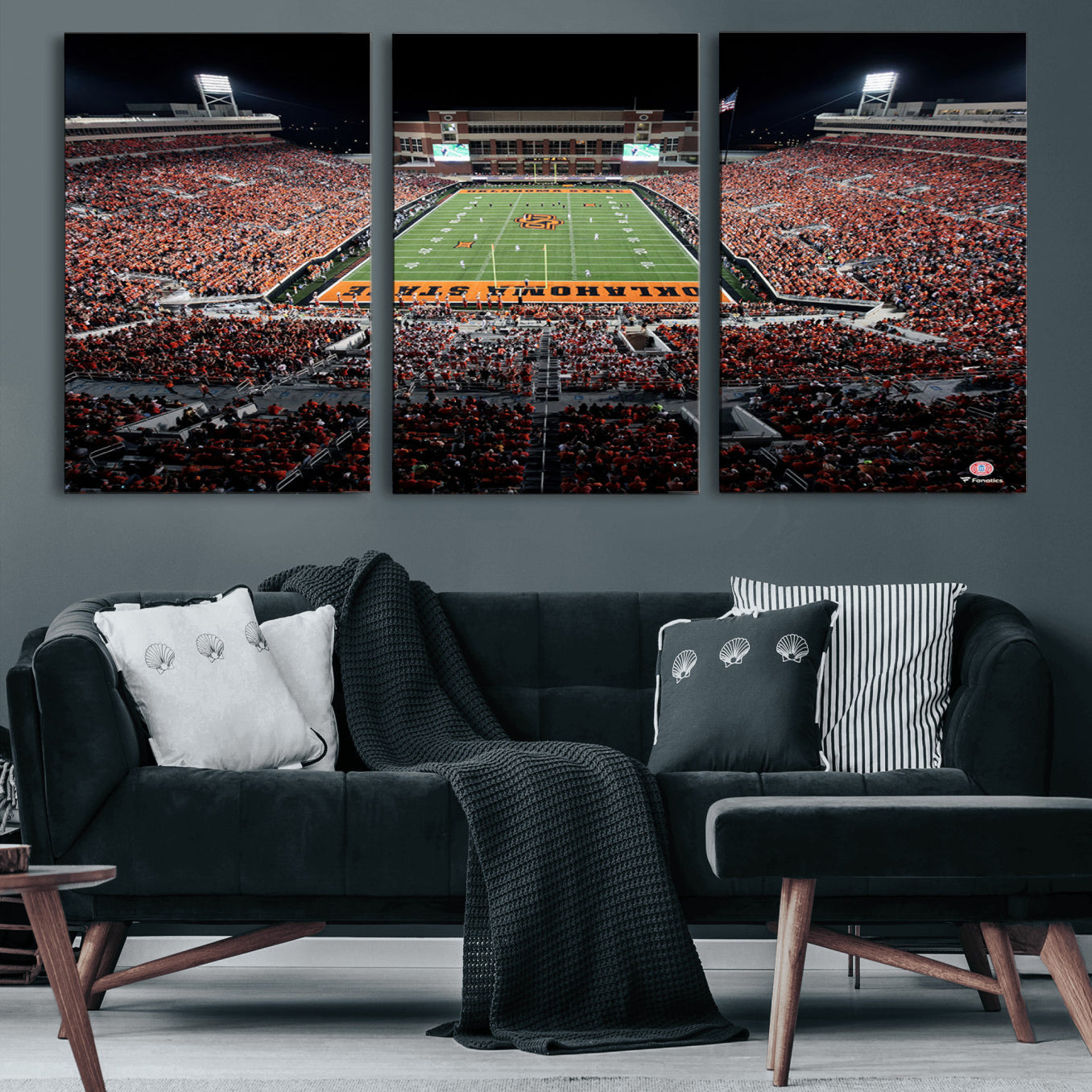 81675-MGV-CV-60X30-3P-Oklahoma State Cowboys Canvas Print, Football Team Print - Stillwater Boone Pickens Stadium Wall Art