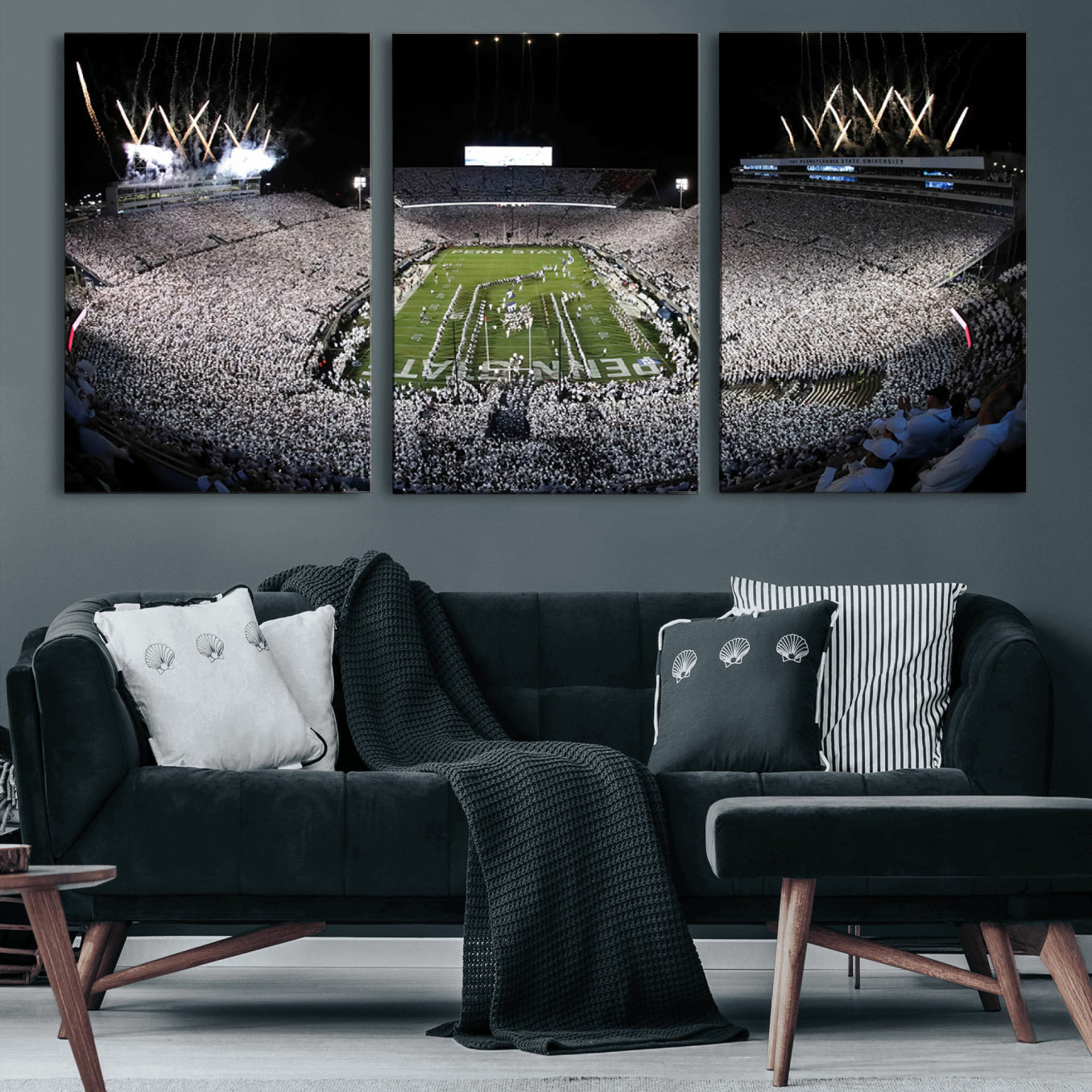 84537-MGV-CV-60X30-3P-Penn State Beaver Stadium Canvas Wall Art - Nittany Lions Football Print